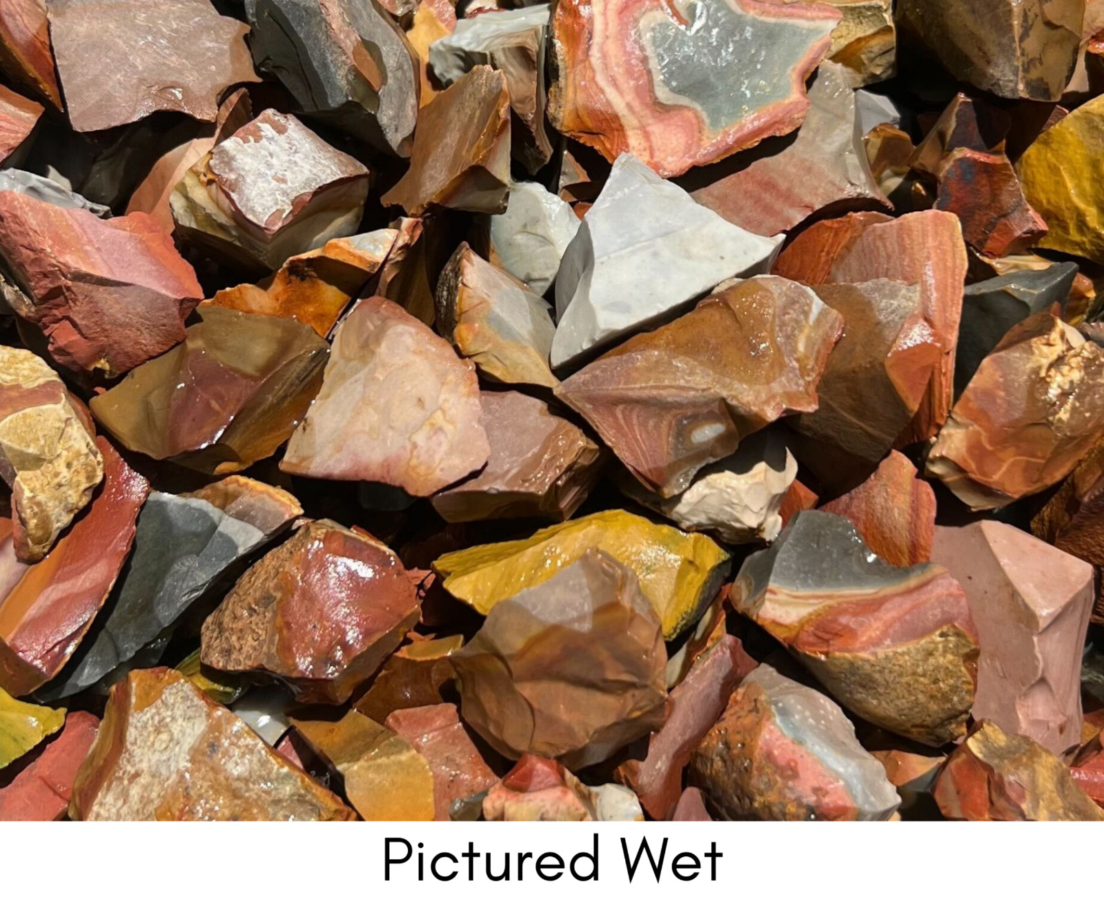 Polychrome Desert Jasper - Rough Rocks for Tumbling - Bulk Wholesale 1LB options