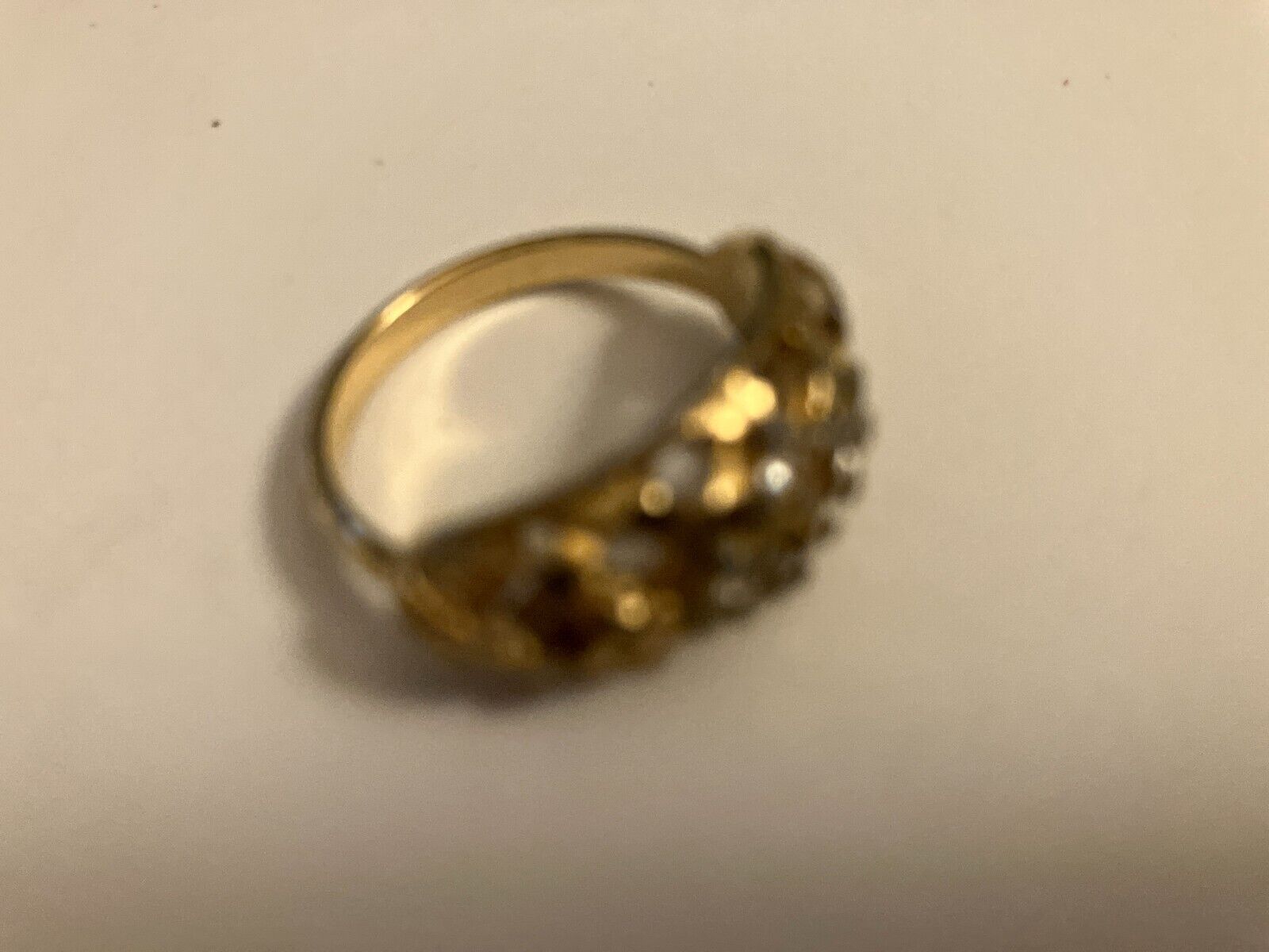 vintage estate rhinestone ring