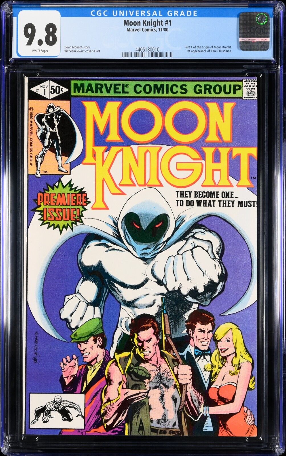 Moon Knight #1 CGC 9.8 Marvel Comics 1980 Origin 1st Bushman Moench Sienkiewicz