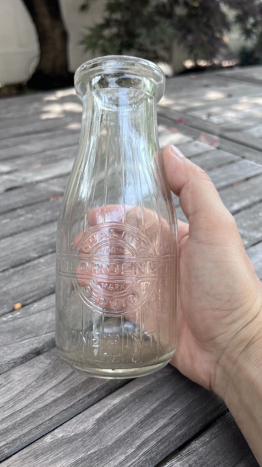 Vintage TREP Milk Bottle Borden Borden's Farm Products Co Inc Dairy 1920's