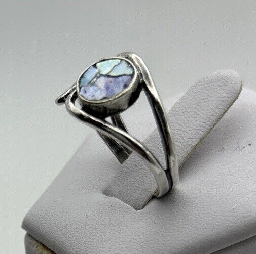Roman Glass Ring Sterling Silver The Roman Glass Company Israel Certified SZ  7