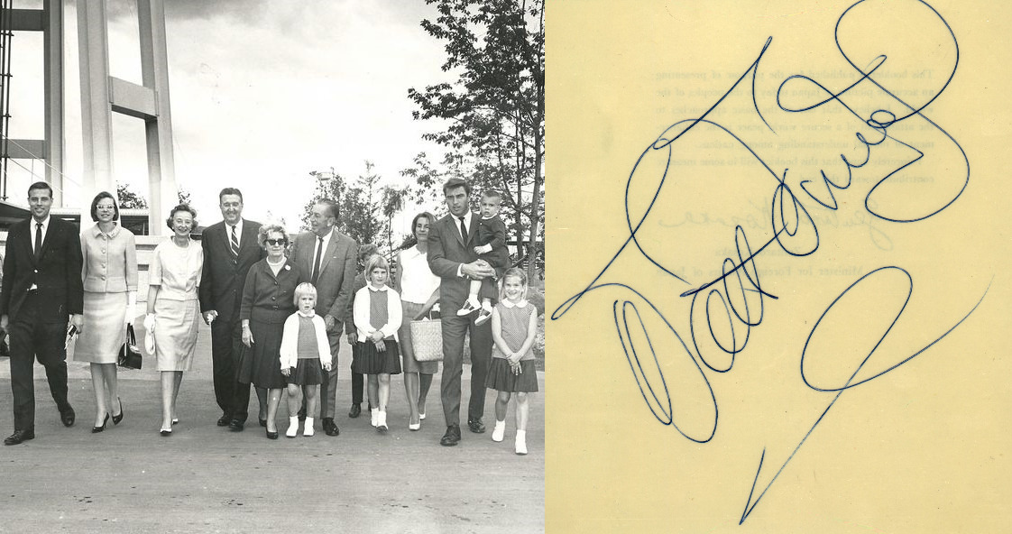 Walt Disney ~ Signed Autographed 1962  Seattle World Fair Signature ~ PSA DNA