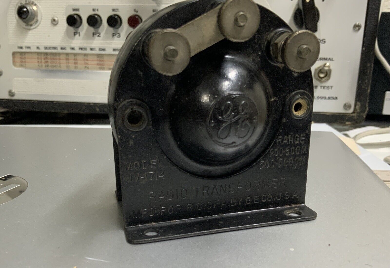 Vintage 1922 GE UV-1714 RADIO TRANSFORMER (Range 200-500 and 500-5000 Meters)