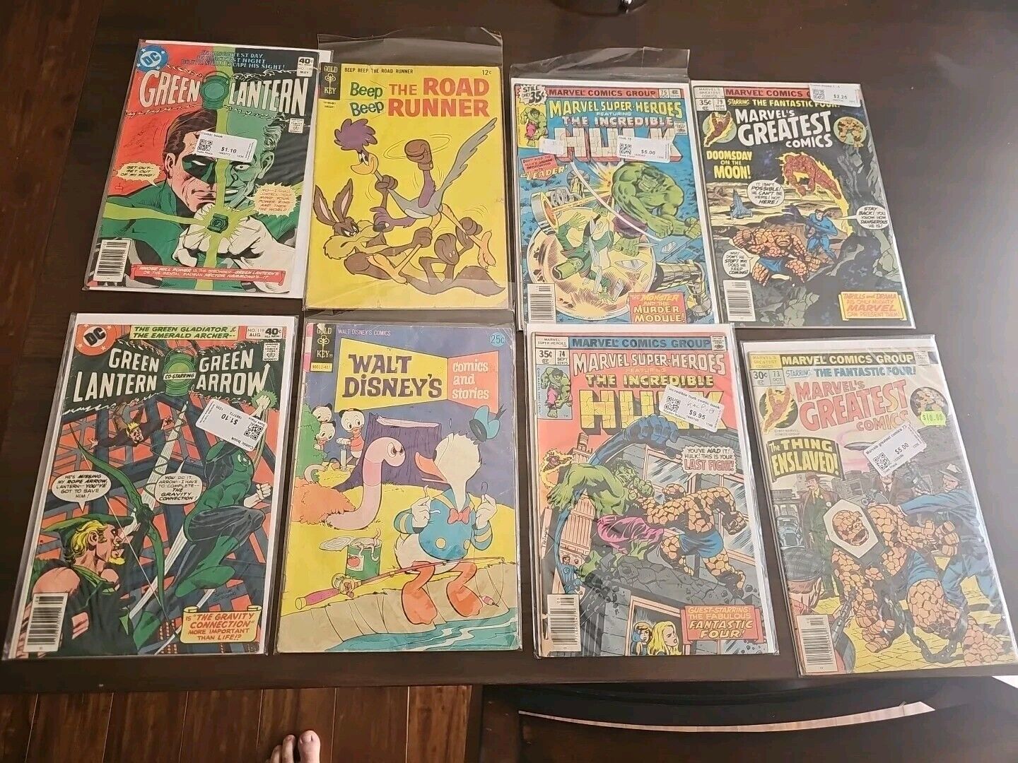 Vintage Comic Book Lot - Incredible Hulk / Fantastic Four / Road Runner - Used