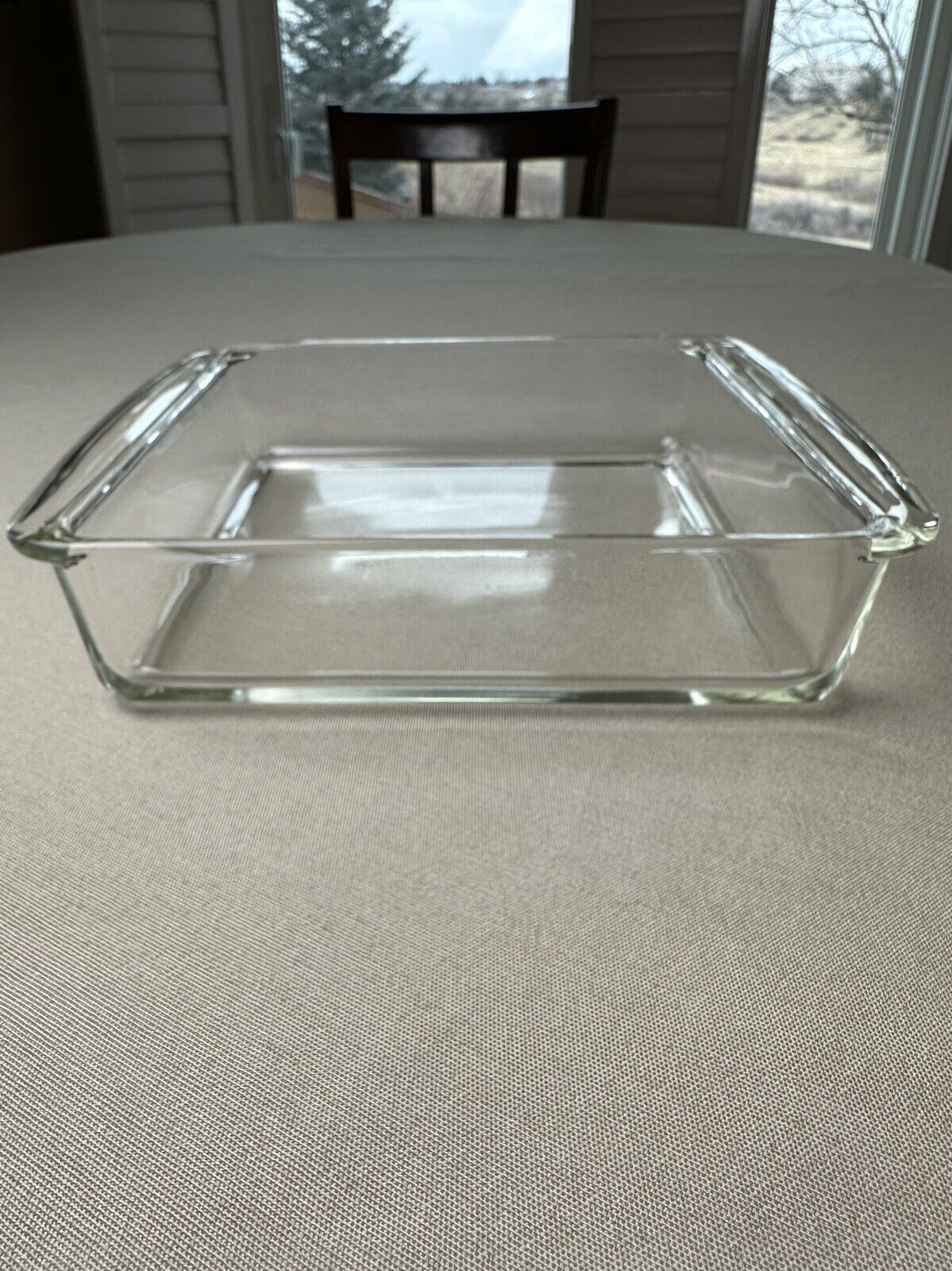 Rare Vintage PYREX 222 Clear Square Casserole Baking Dish 21x21x5 cm - 8x8x2 in