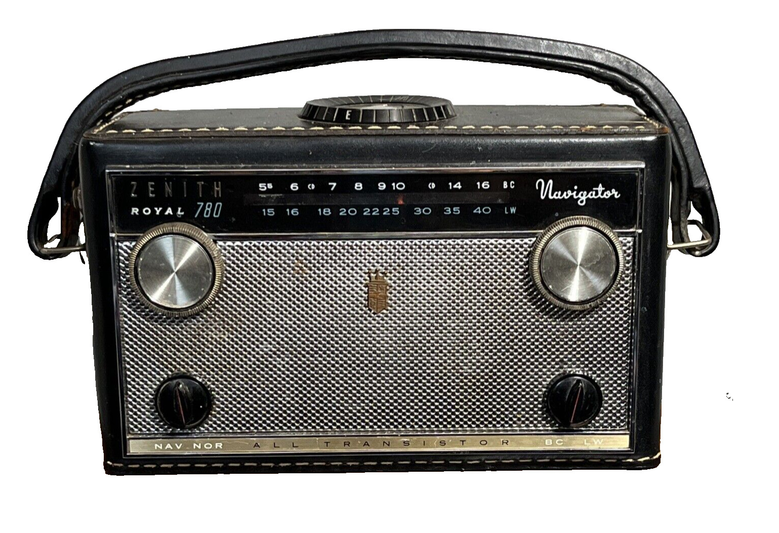 1960's Zenith Royal 780 The Navigator Transistor BC LW VTG USA Radio Untested