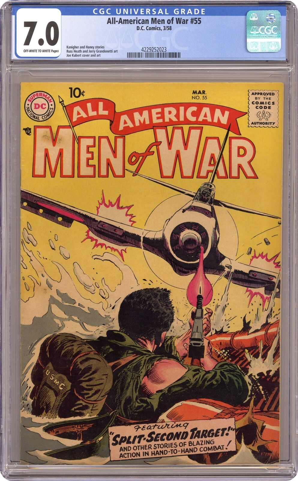 All American Men of War #55 CGC 7.0 1958 4229252023