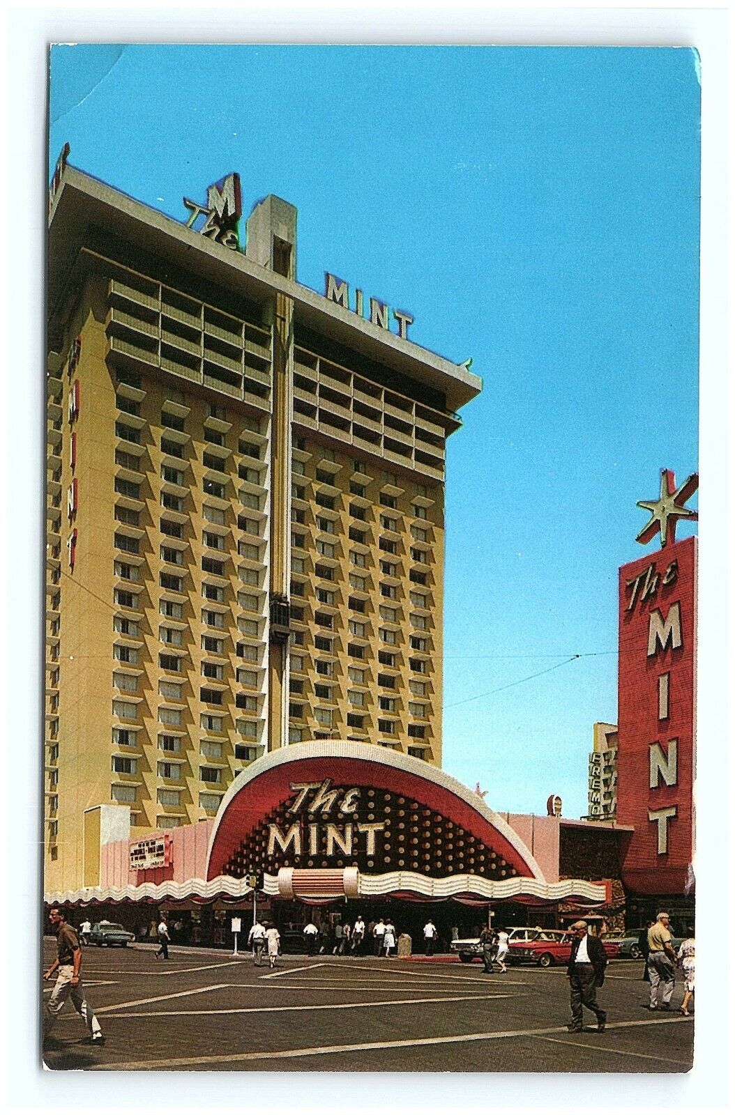 Postcard NV Las Vegas The Mint Hotel & Casino Fremont Street c1960s G05