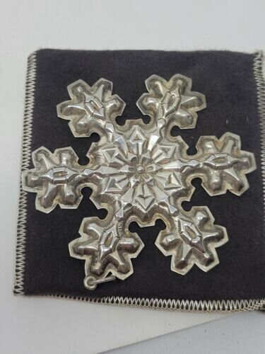 NEW  Sterling Silver Gorham 1976 Christmas Snowflake Ornament NEW IN BOAX W COA