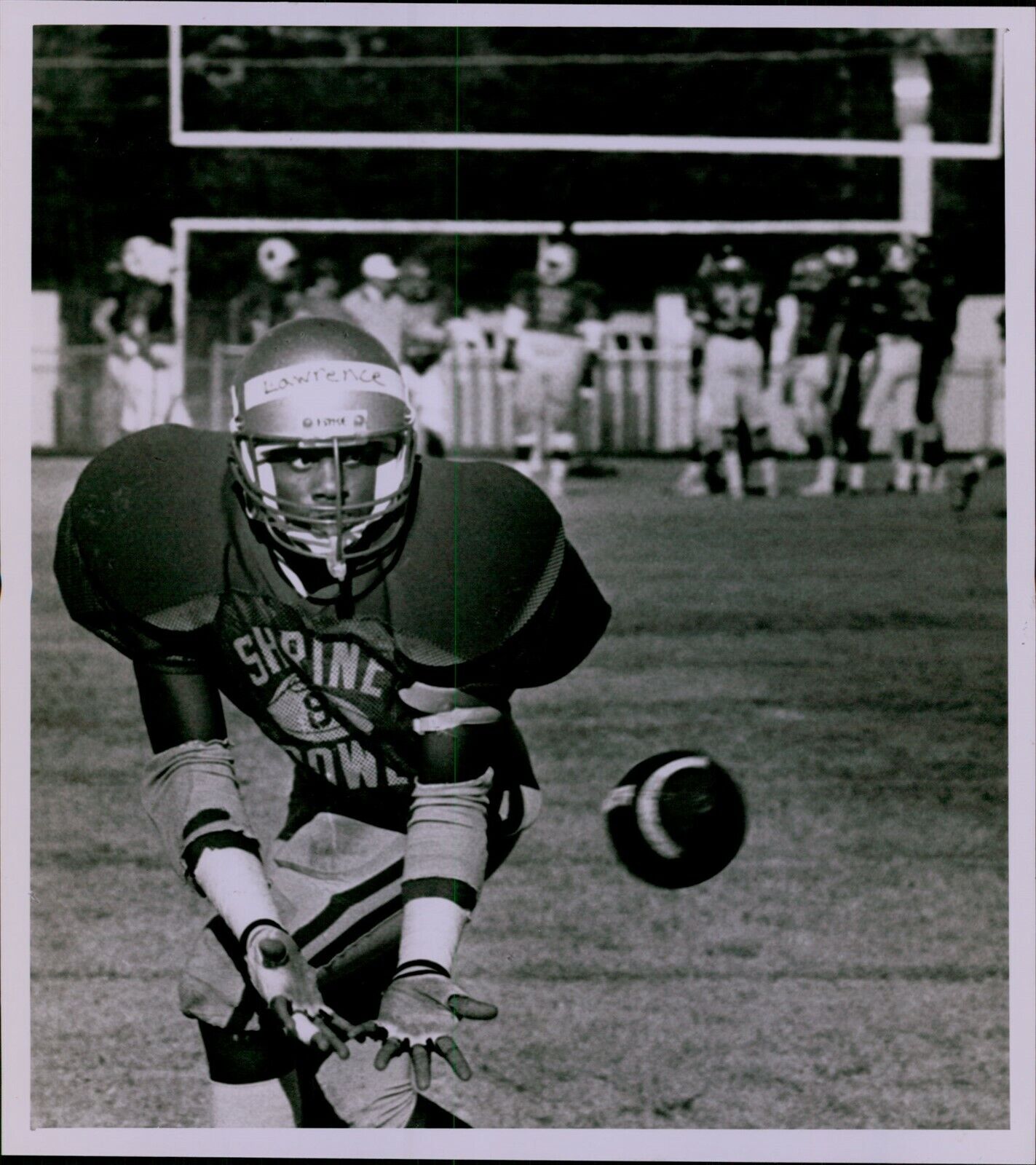 LG876 1988 Orig Diedra Laird Photo TYLER LAWRENCE Shrine Bowl Football Athlete