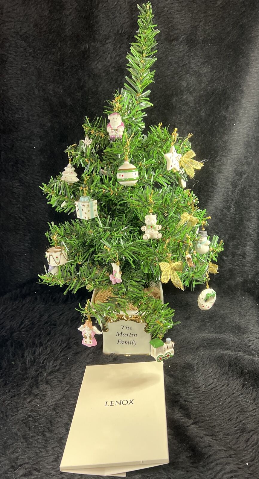 2004 Lenox Advent Family Celebration Christmas Tree With  Ornaments Martin