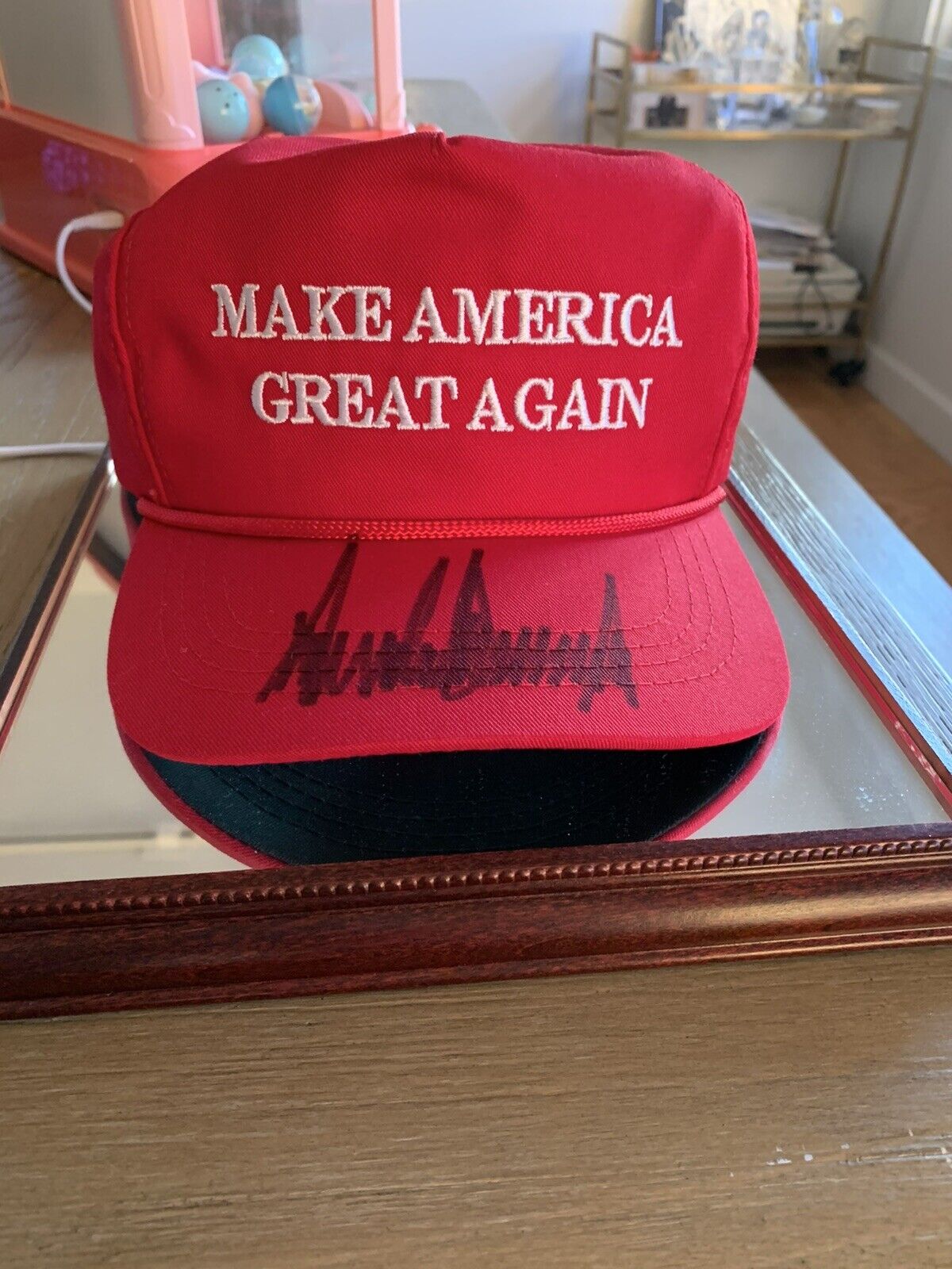 President DONALD TRUMP Autographed MAGA Hat “MAKE AMERICA GREAT AGAIN” BRAND NEW