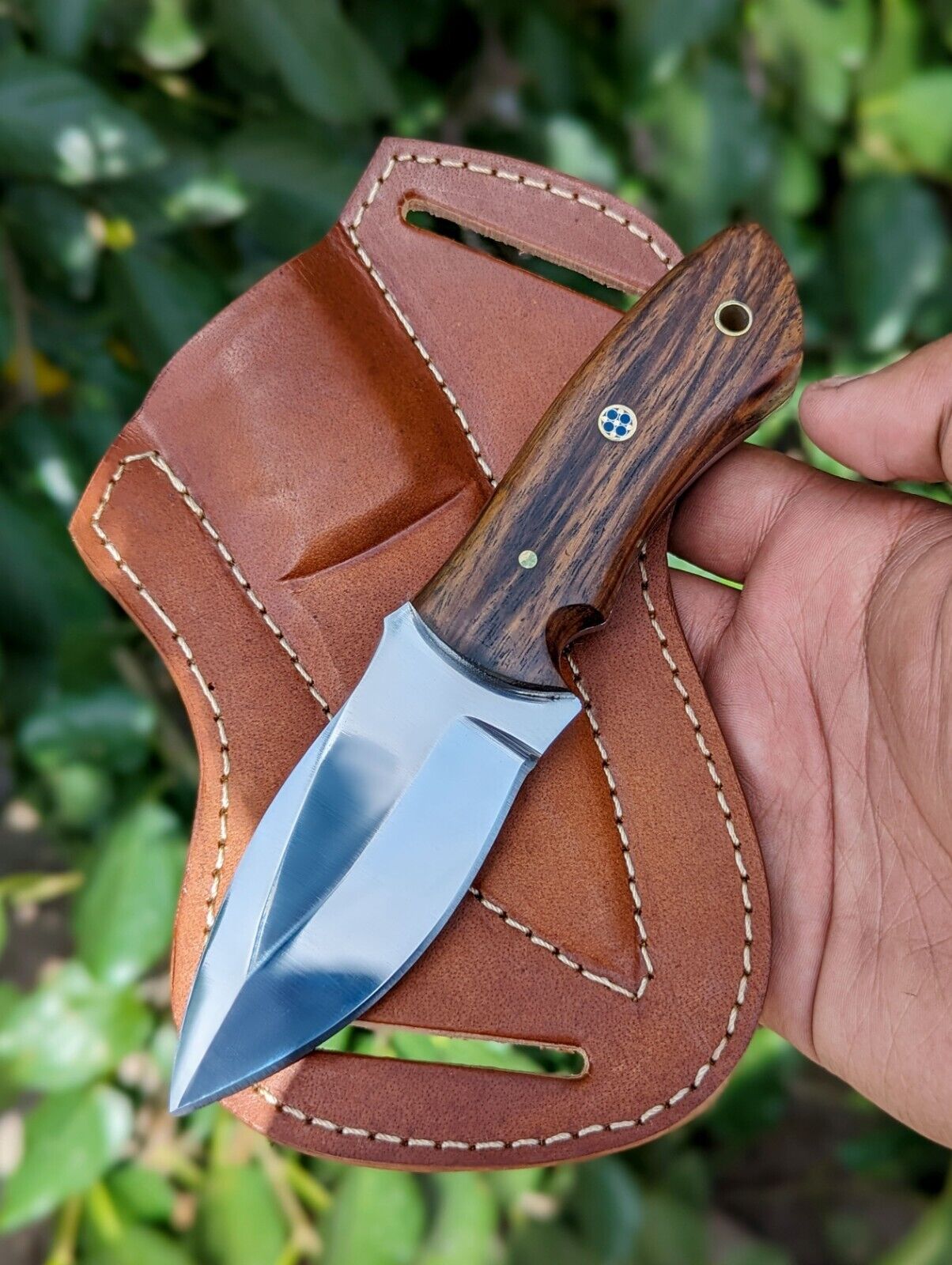 Custom Handmade 1075 Carbon Steel Razor Sharp Blade High Polish Hunting Knife