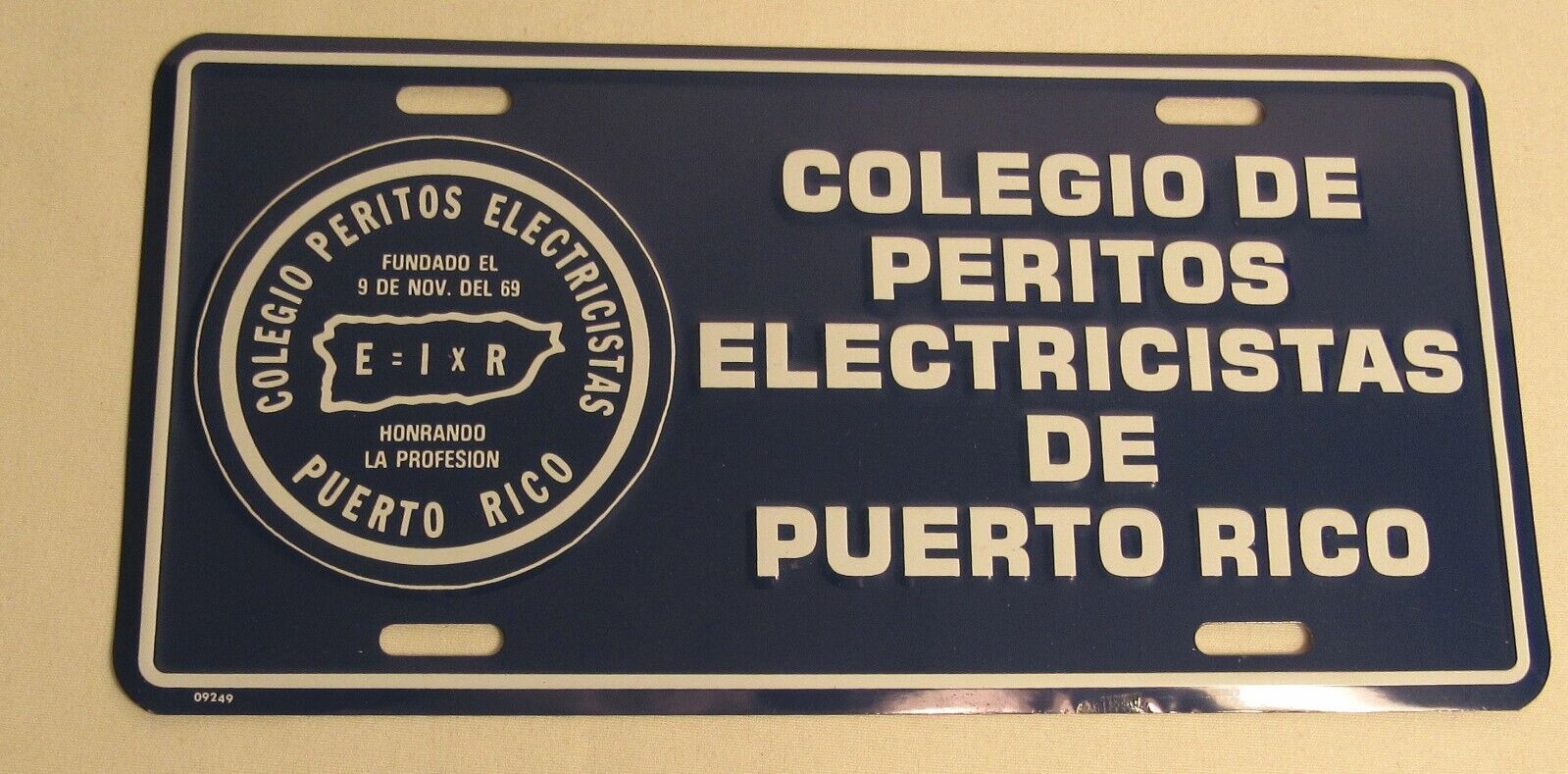 Colegio De Peritos Electricistas De Puerto Rico License Plate Auto Car Tag- NEW