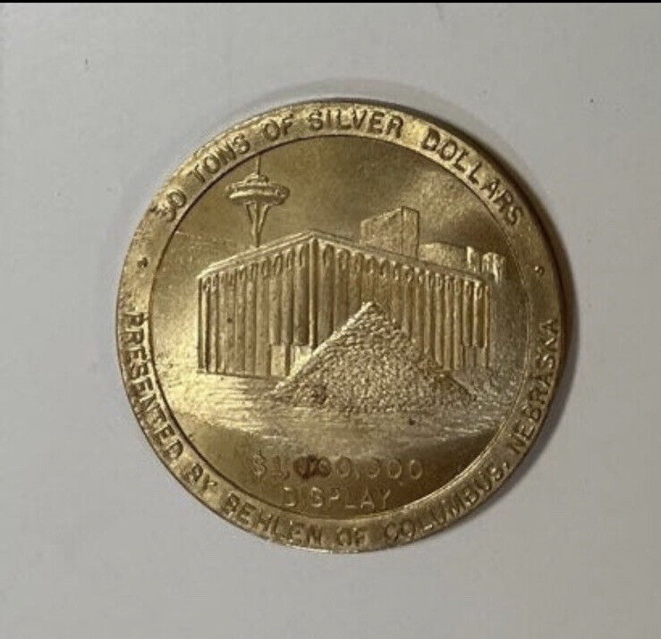 1962 Seattle Worlds Fair Million Dollar Official Medal Century 21 Exposition