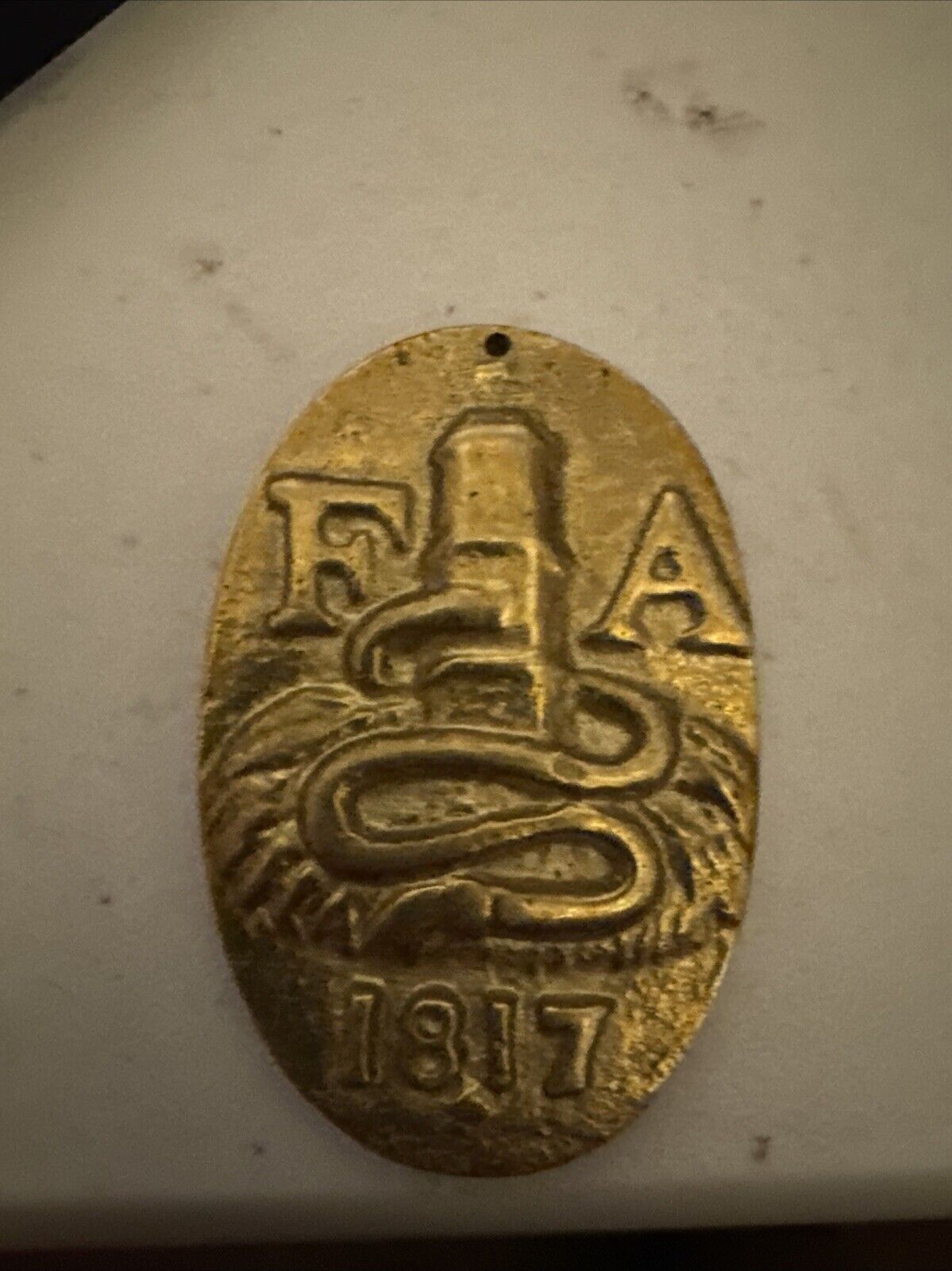 Early 1900's Fire Associates of Philadelphia Brass Badge