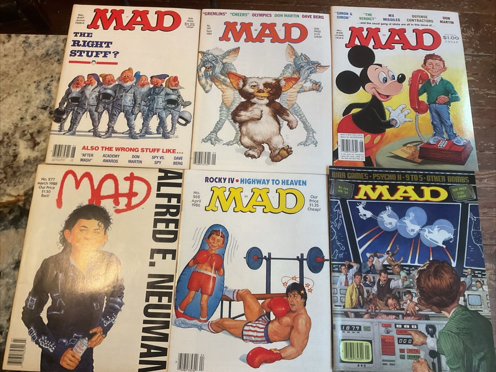 36 Mad Magazine Comic Lot 1980s Nice Condition, M3