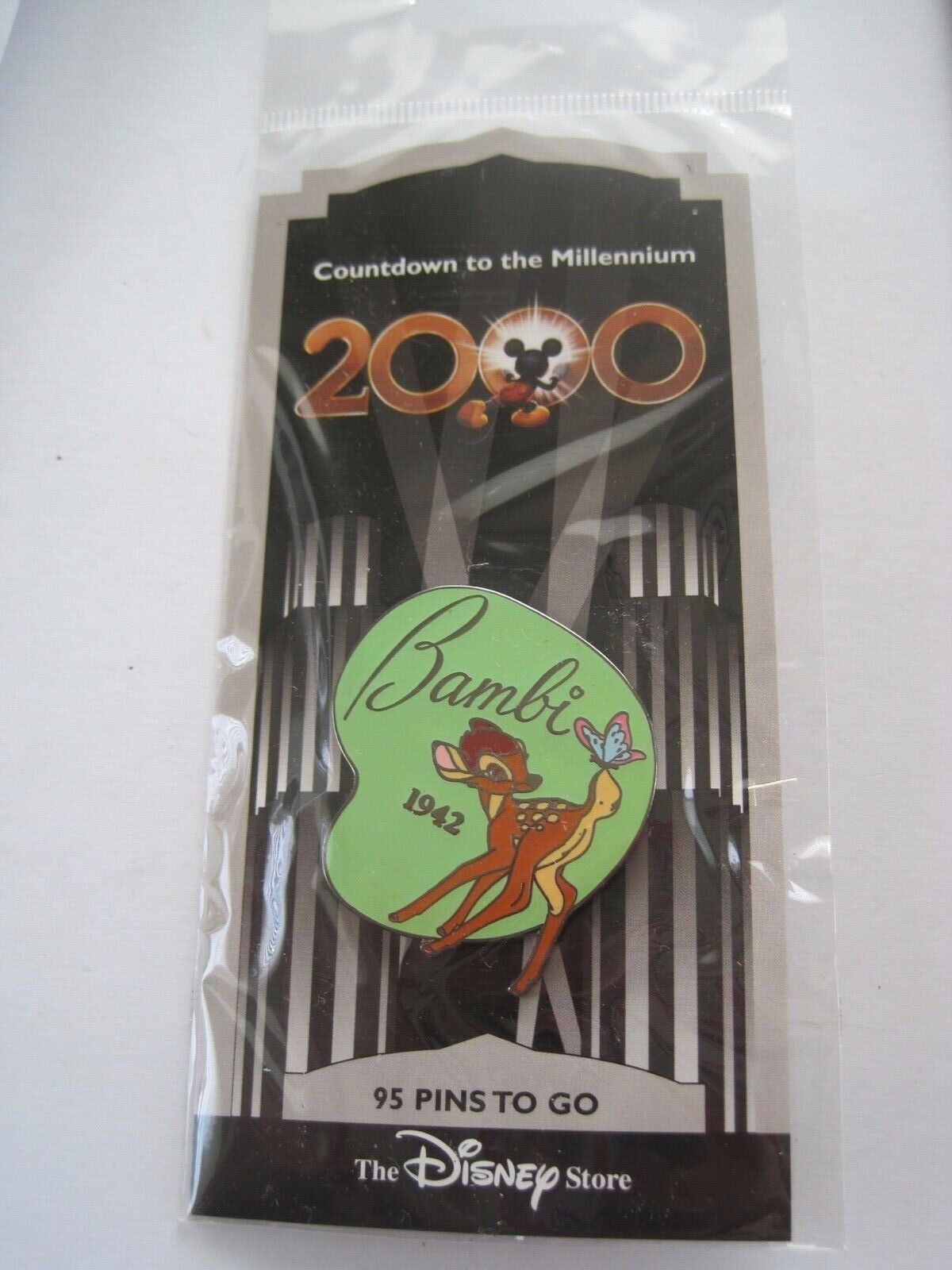 Countdown to the Millennium Bambi Pin NOS 1942 2000 Vintage