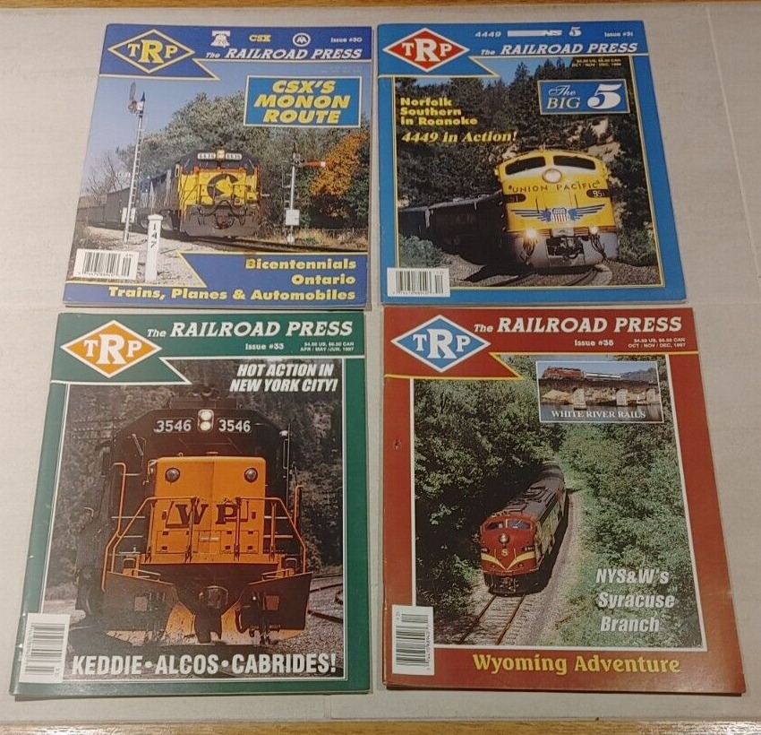 TRP Trains & Railroads of the Past Lot of 4 Issues #30, #31, #33, #35 1997-1998