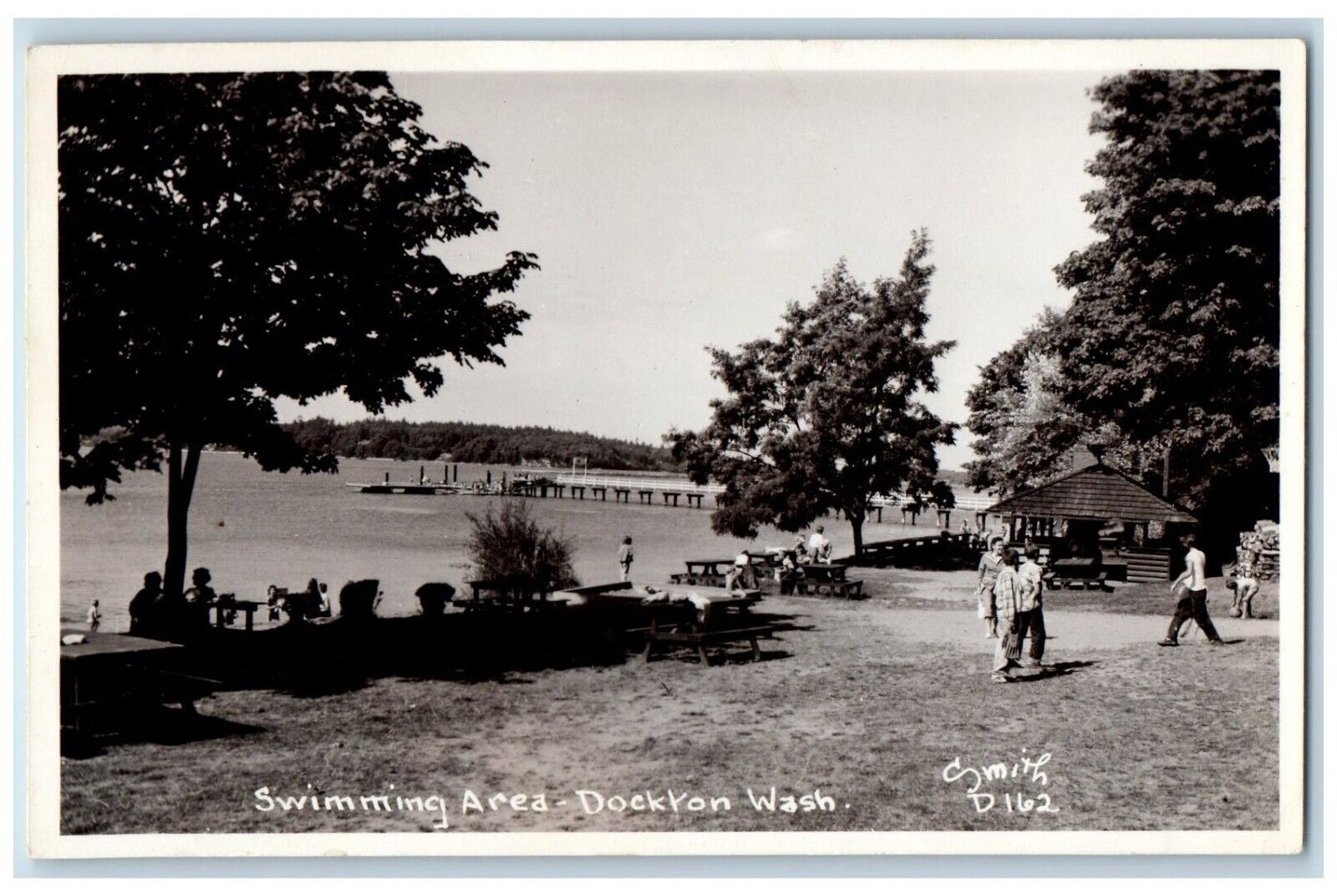 Dockton Washington WA Postcard RPPC Photo Swimming Area Smith c1910\'s Antique