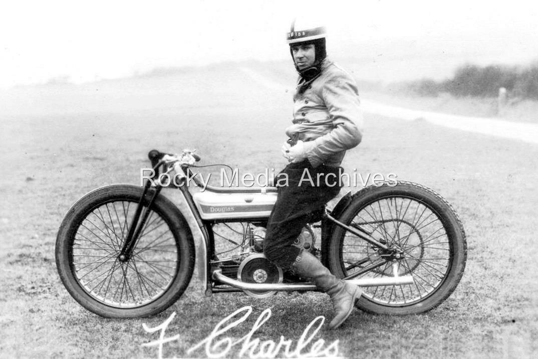 Ott-59 Frank Charles, Douglas Motor Cycle, Speedway. Photo
