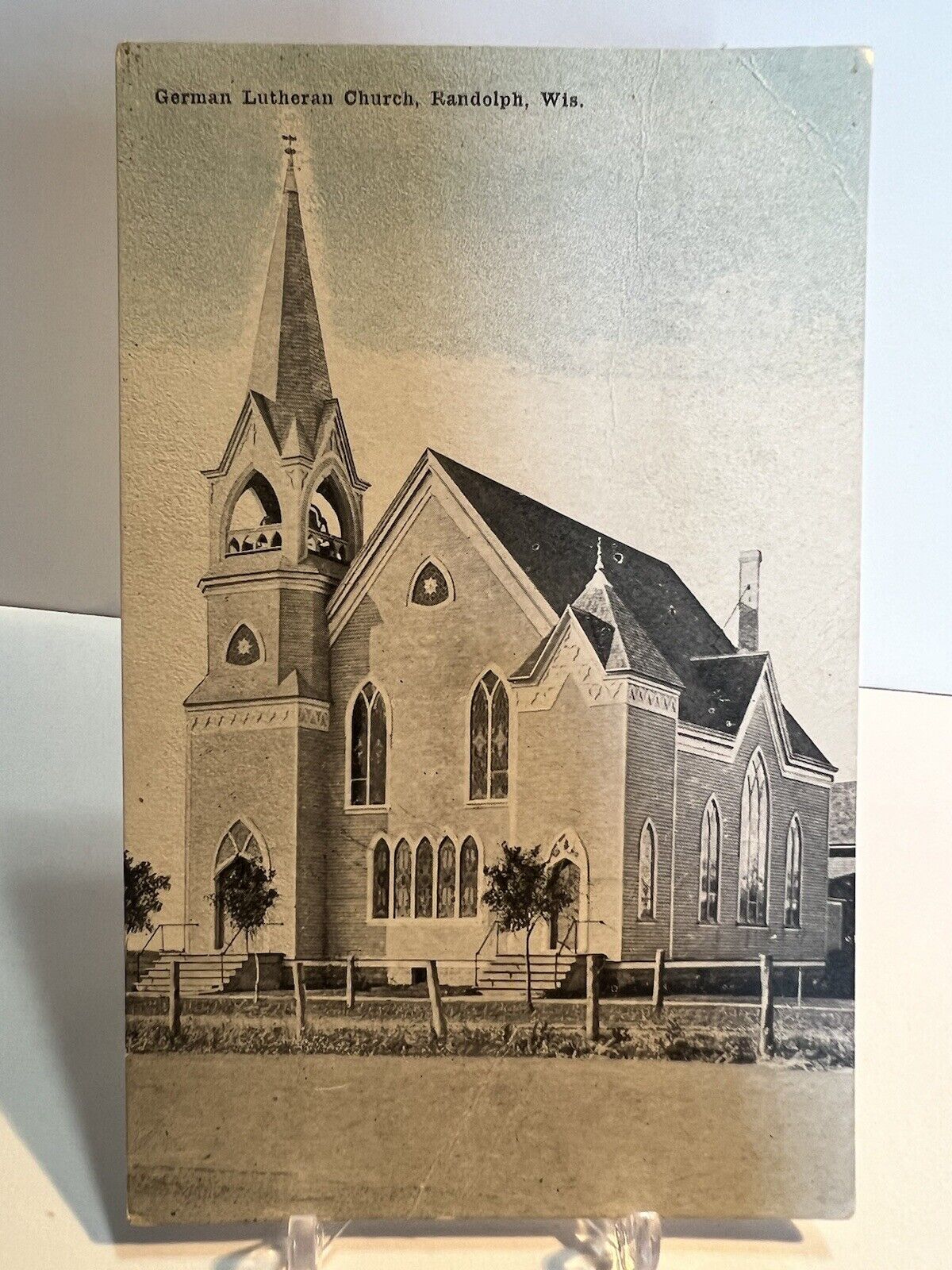 F90/ Randolph Wisconsin Postcard 1915 German Lutheran Church