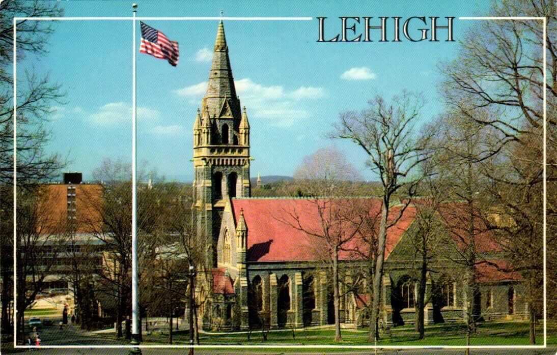 packer memorial church lehigh university pennsylvania postcard