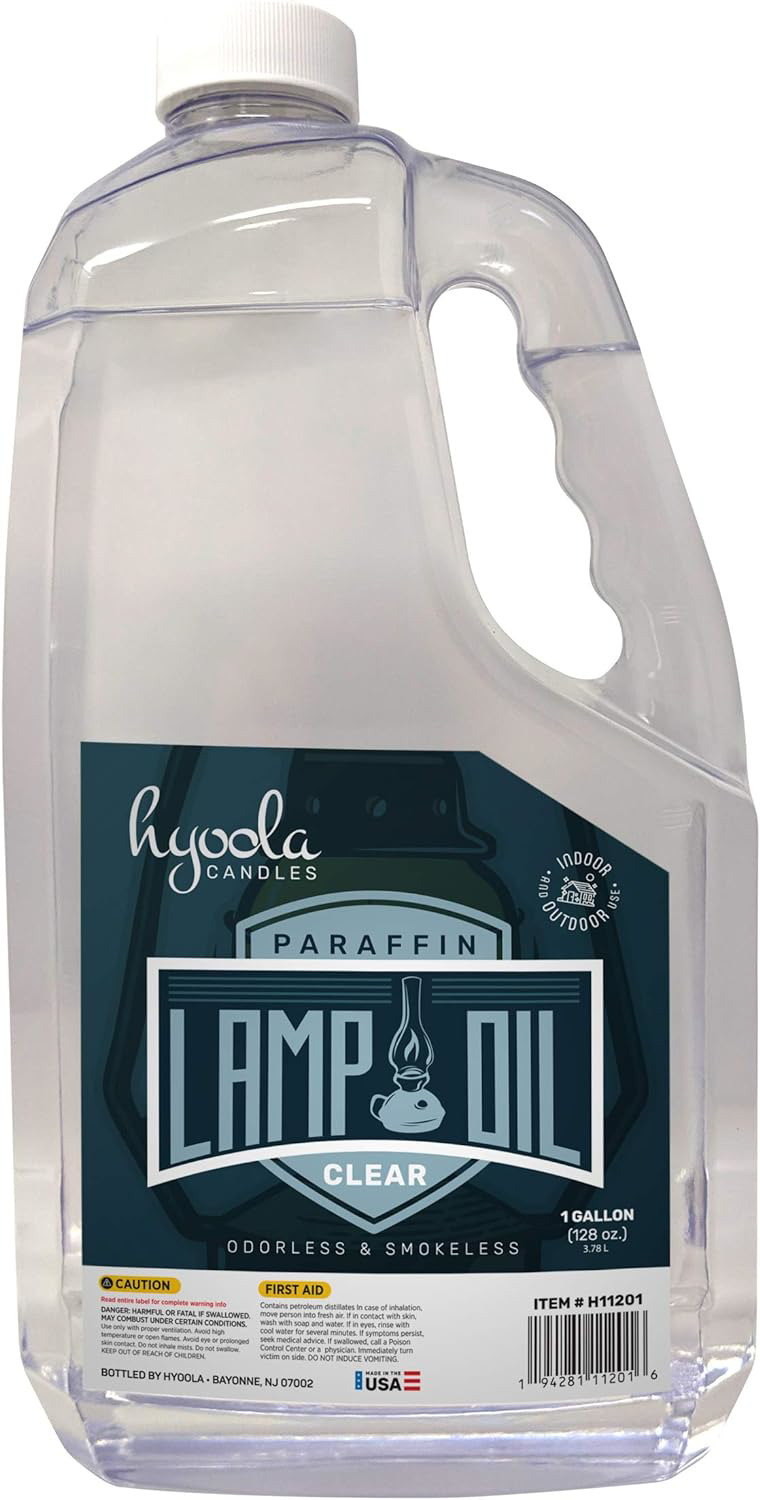 Hyoola Liquid Paraffin Lamp Oil - Clear Smokeless, Odorless, Ultra Clean Burning