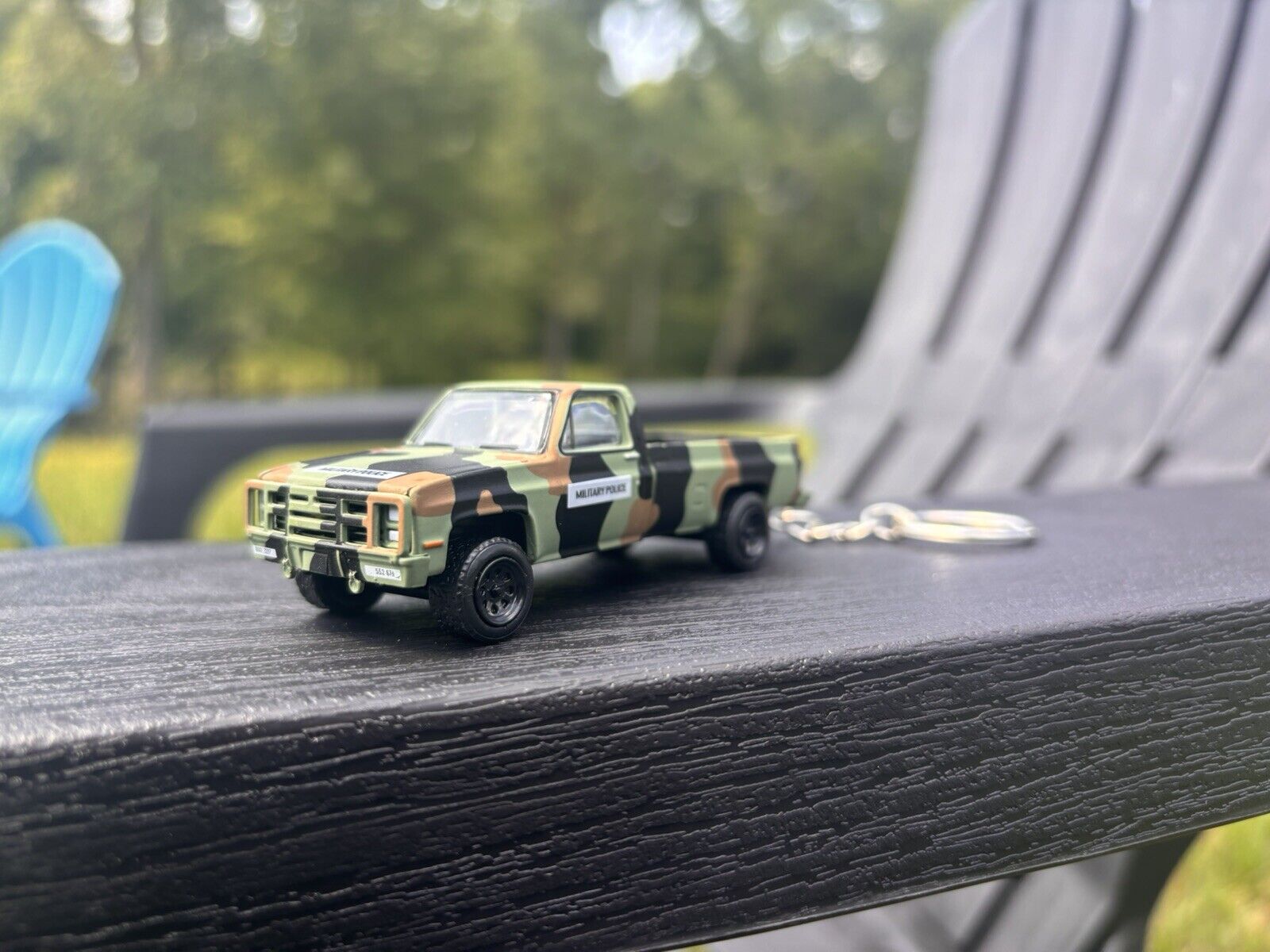 1985 Chevy K10 military Police truck keychain