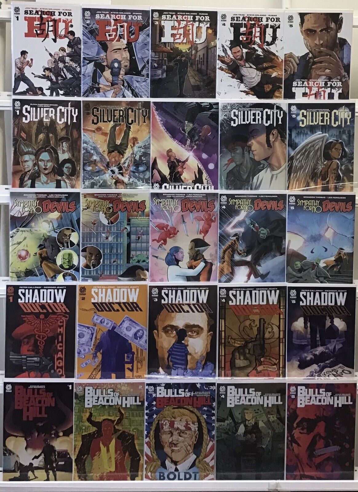Aftershock Comic Sets - Search For Hu, Silver City, Shadow Doctor - See Bio
