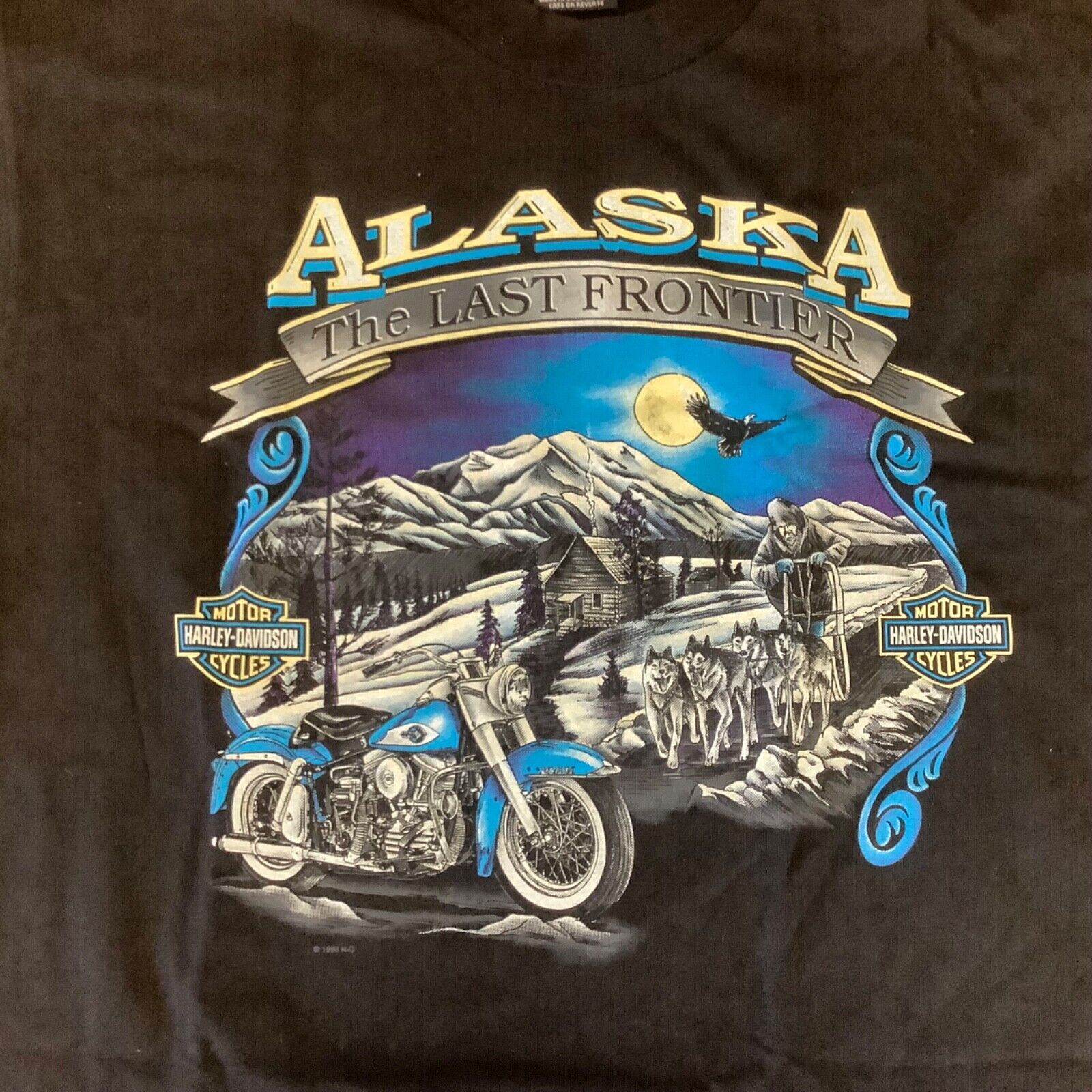 Vtg 1998 Harley Davidson House of Harley Anchorage Alaska T-Shirt Mens XL NEW