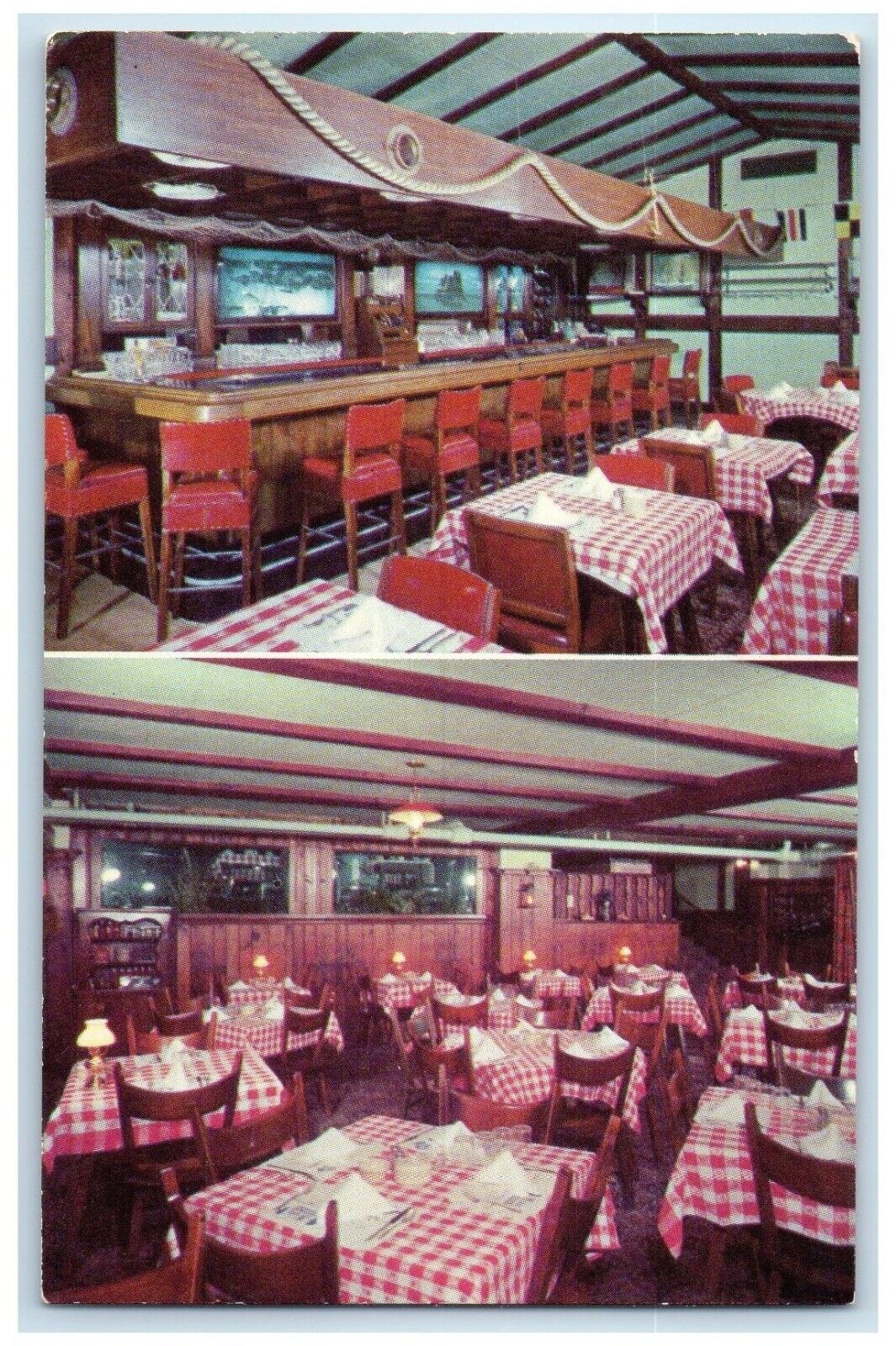 c1950's Cape Cod Inn Dining Room Milwaukee Wisconsin WI Dual View Postcard