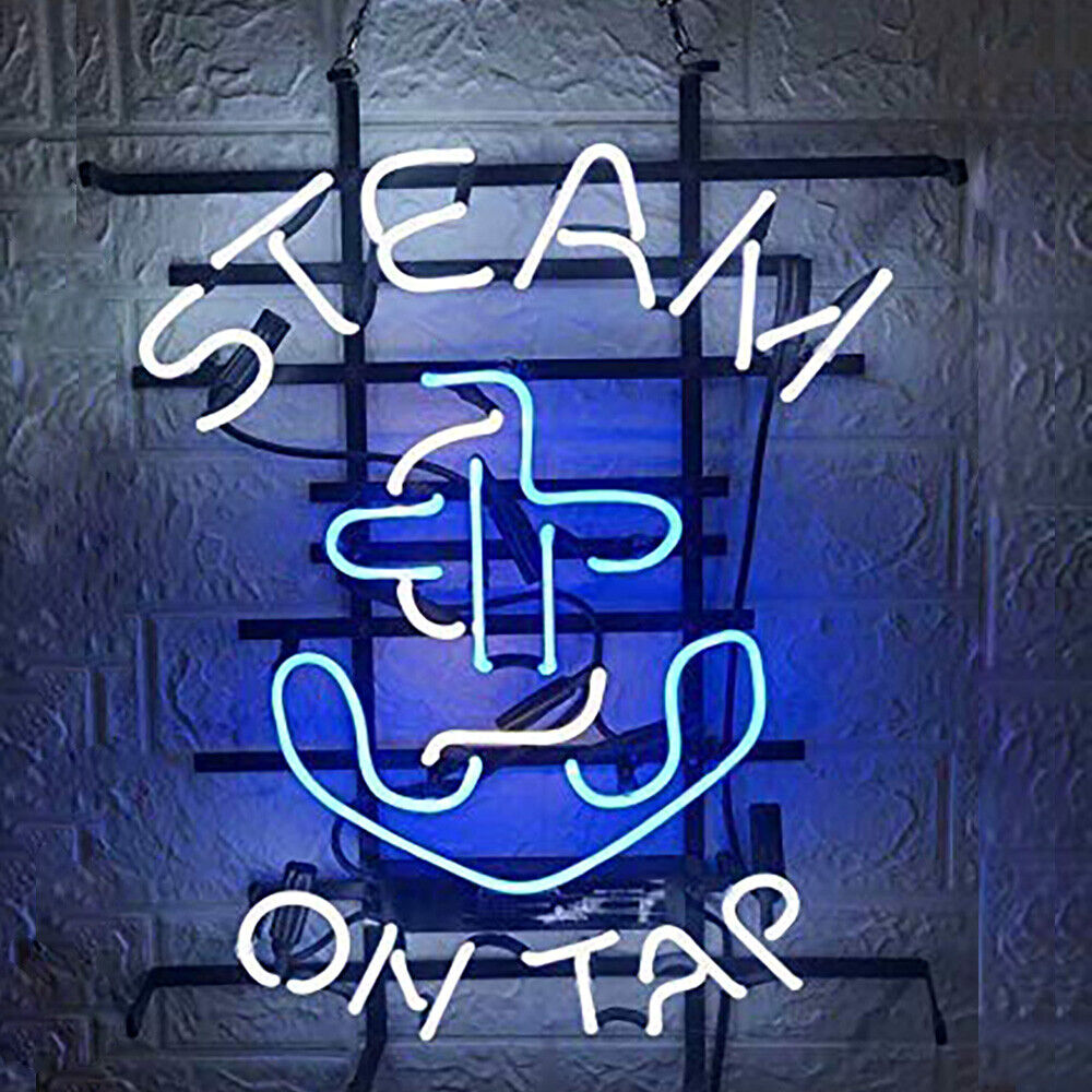 Steam On Tap Neon Sign Light Handmade Real Glass Tube Wall Hanging Gift 17
