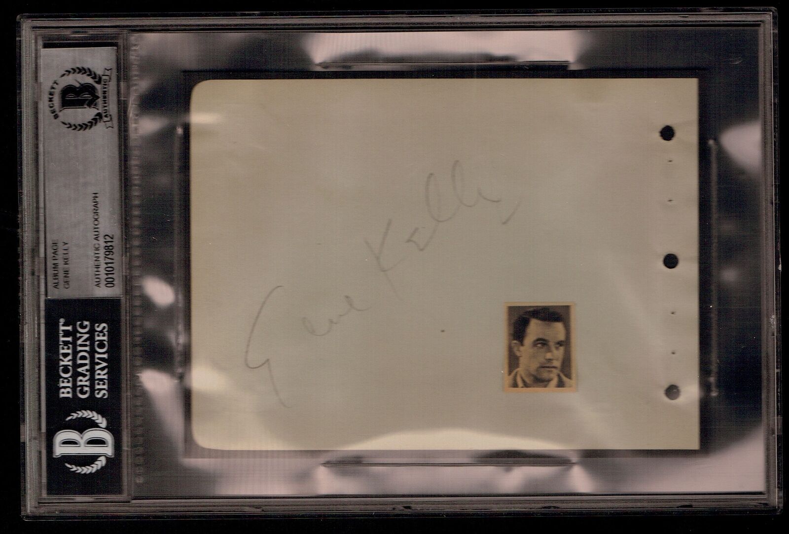 Gene Kelly (d. 1996) signed autograph auto 4.5x 6 cut Actor & Dancer BAS Slabbed
