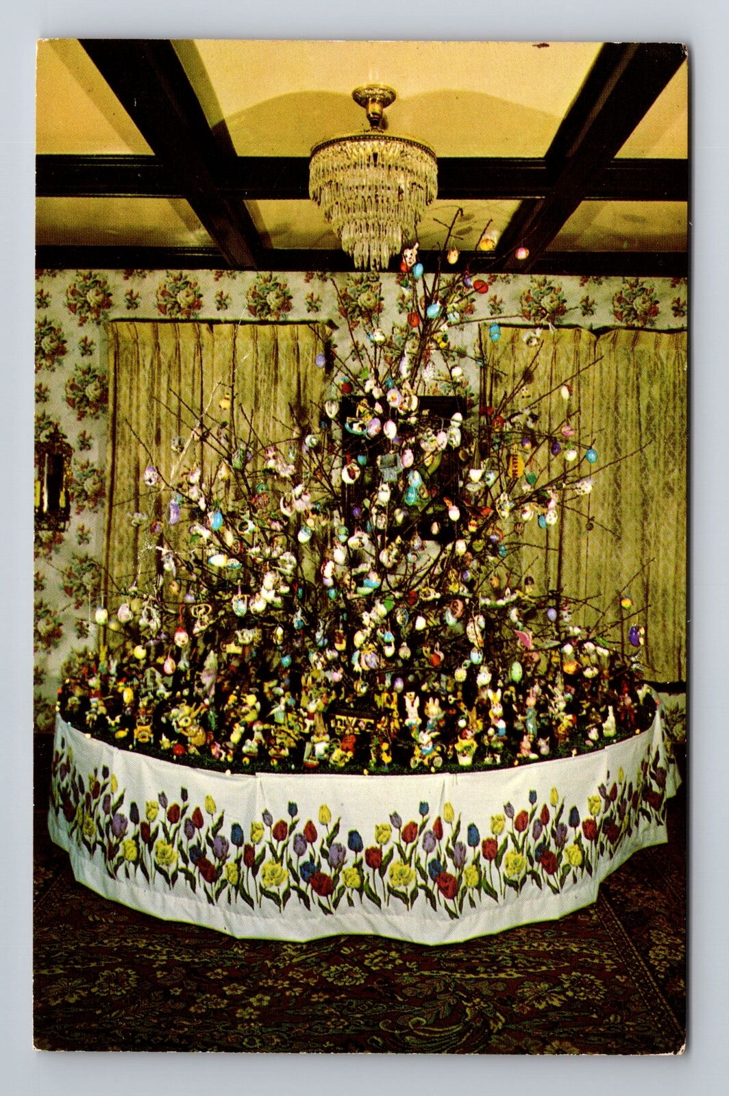 Allentown PA- Pennsylvania, Easter Tree Putz, Antique, Vintage Souvenir Postcard