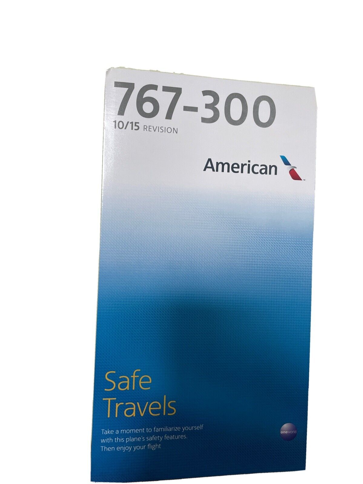 AMERICAN AIRLINES SAFETY CARD-- Boeing 767-300