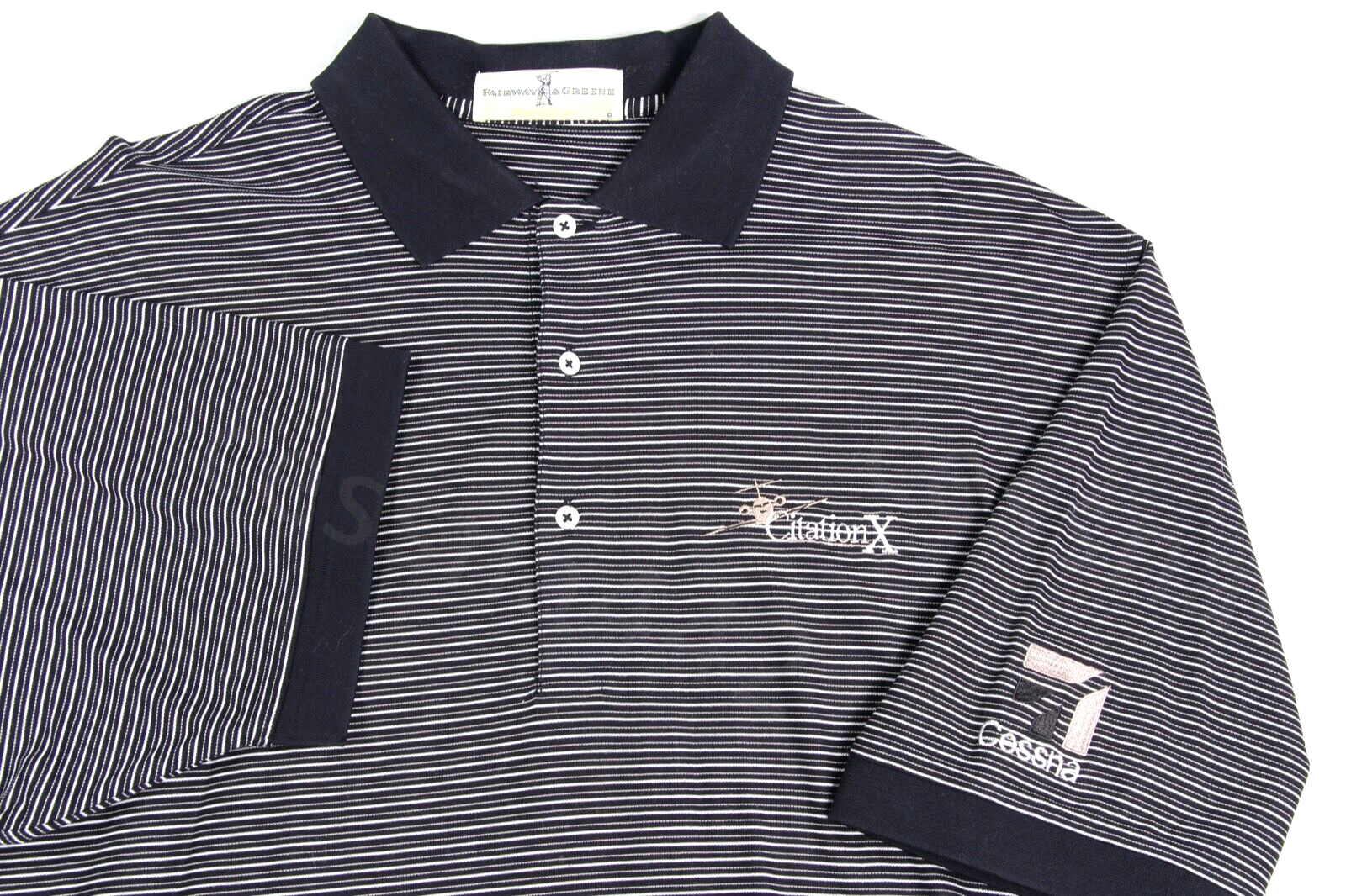 CESSNA CITATION X Men\'s Polo Shirt XL Embroidered Short Sleeve Fairway & Greene