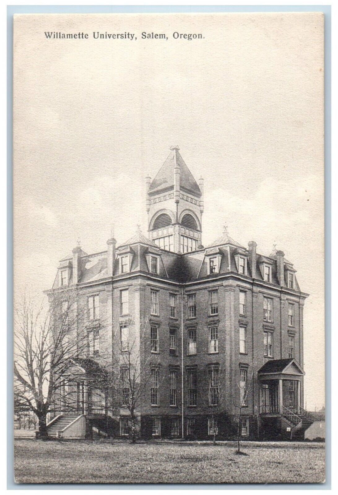 Salem Oregon OR Postcard William University Building Campus c1910\'s Antique