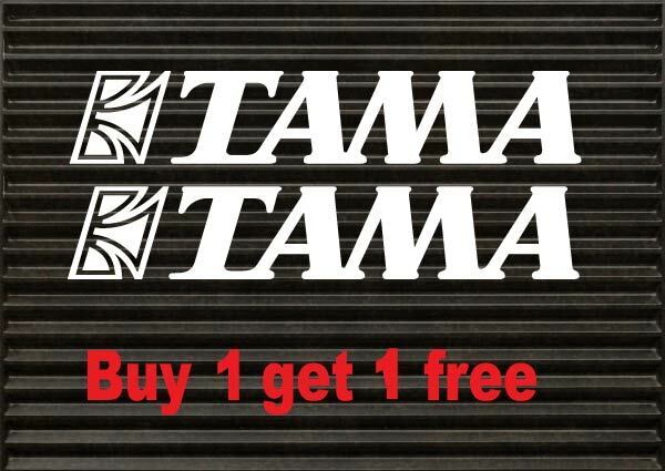 2X Large 9 Inch TAMA Bass Drum Logo Decal Sticker Buy one get one free