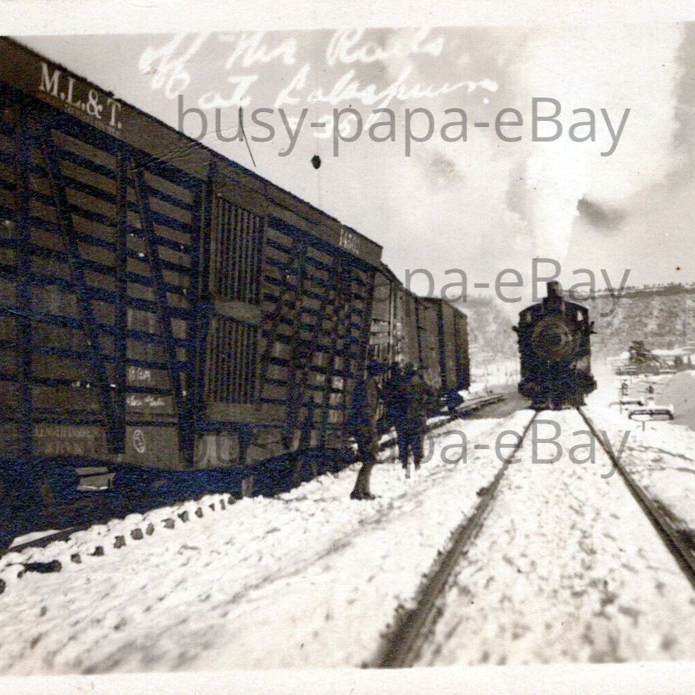 1911 RPPC Morgan\'s Louisiana & Texas Train Wreck Laramie Ft Russell WY Postcard