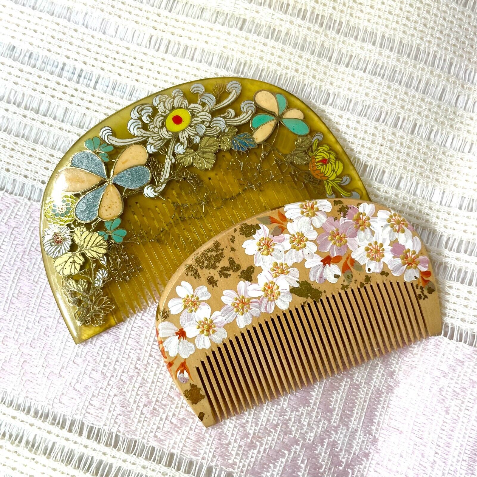 [Vintage]Hair Comb kushi Kanzashi Japanese Kimono accessories SAKURA Ornament