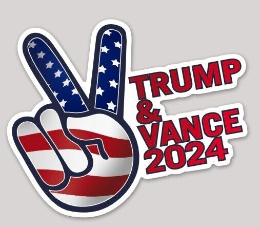 100 x Donald Trump JD Vance For President and VICE PRESIDENT 2024 Vinyl Sticker