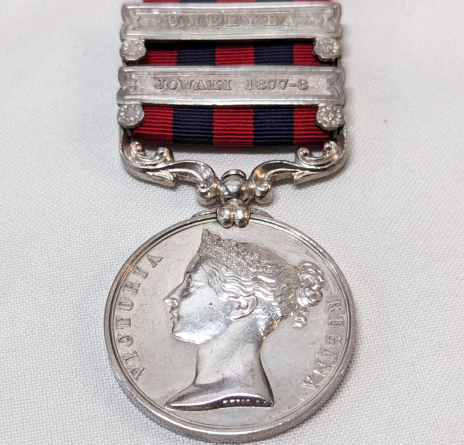 British Army 1854 India General Service Medal - 2 campaign clasps