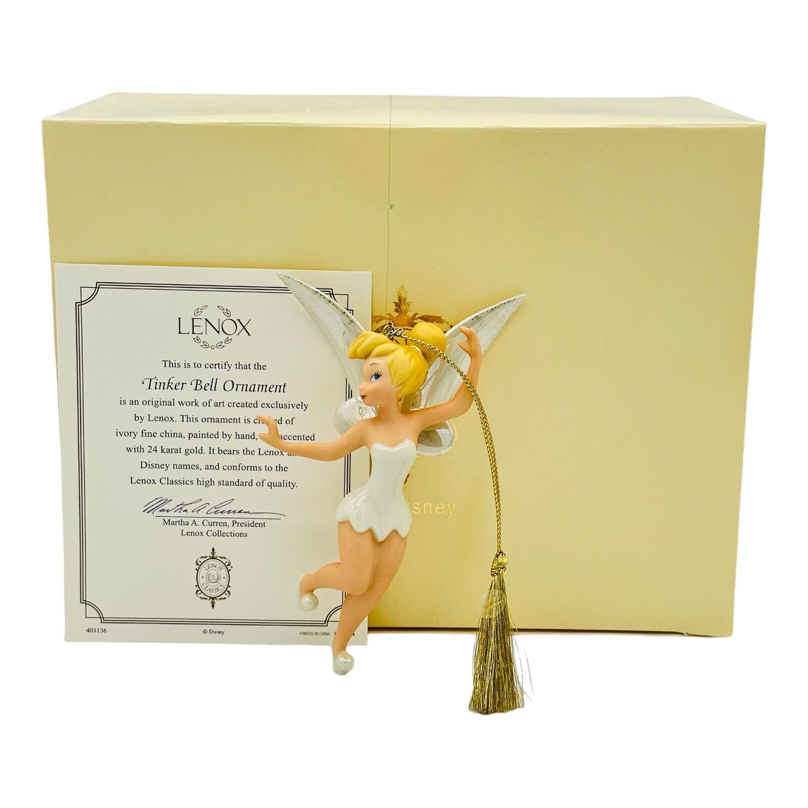 Lenox Disney First Tinker Bell Ornament Tink 2004 NEW IN BOX WITH COA