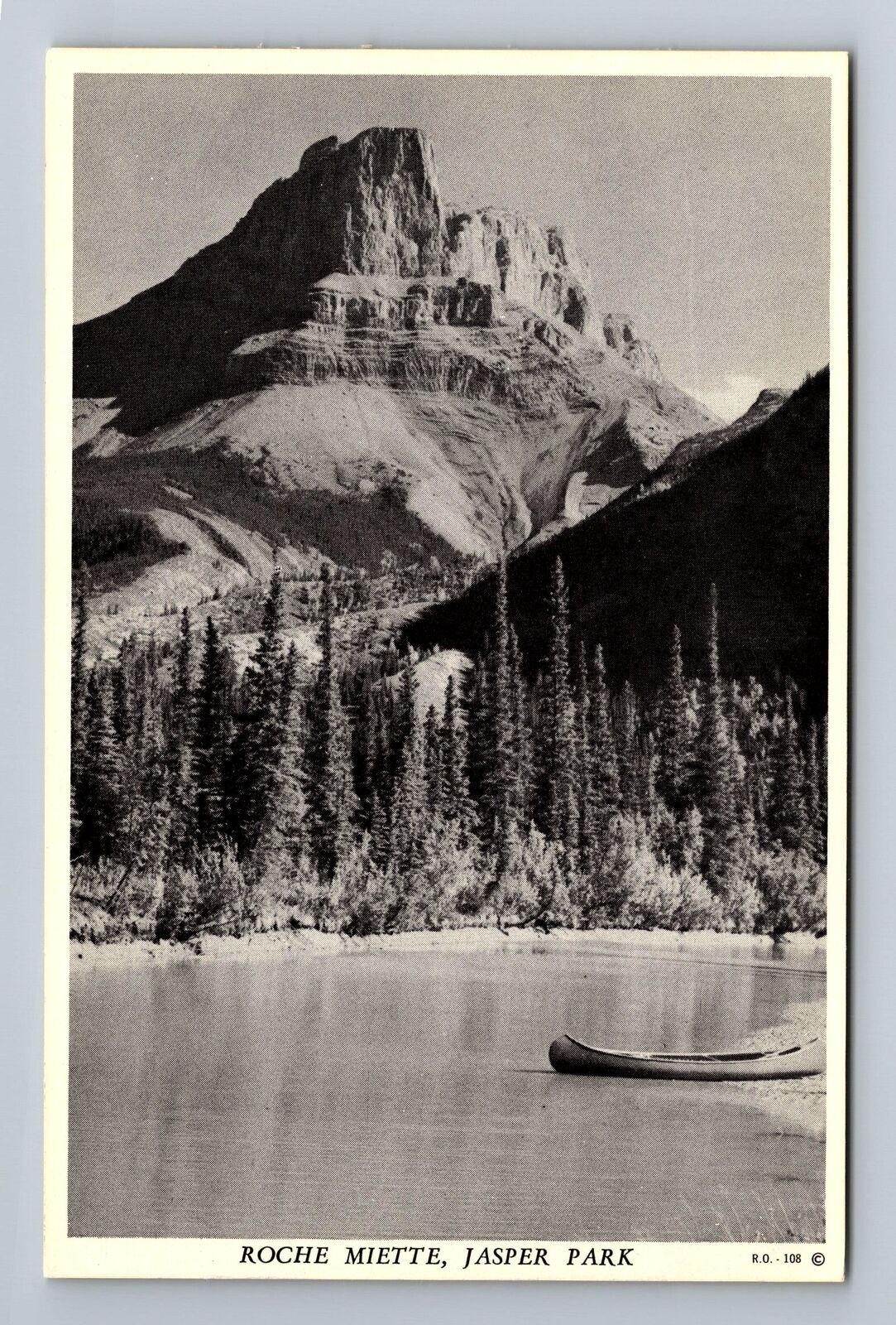 Jasper-Alberta, Roche Miette, Jasper Park, Vintage Postcard