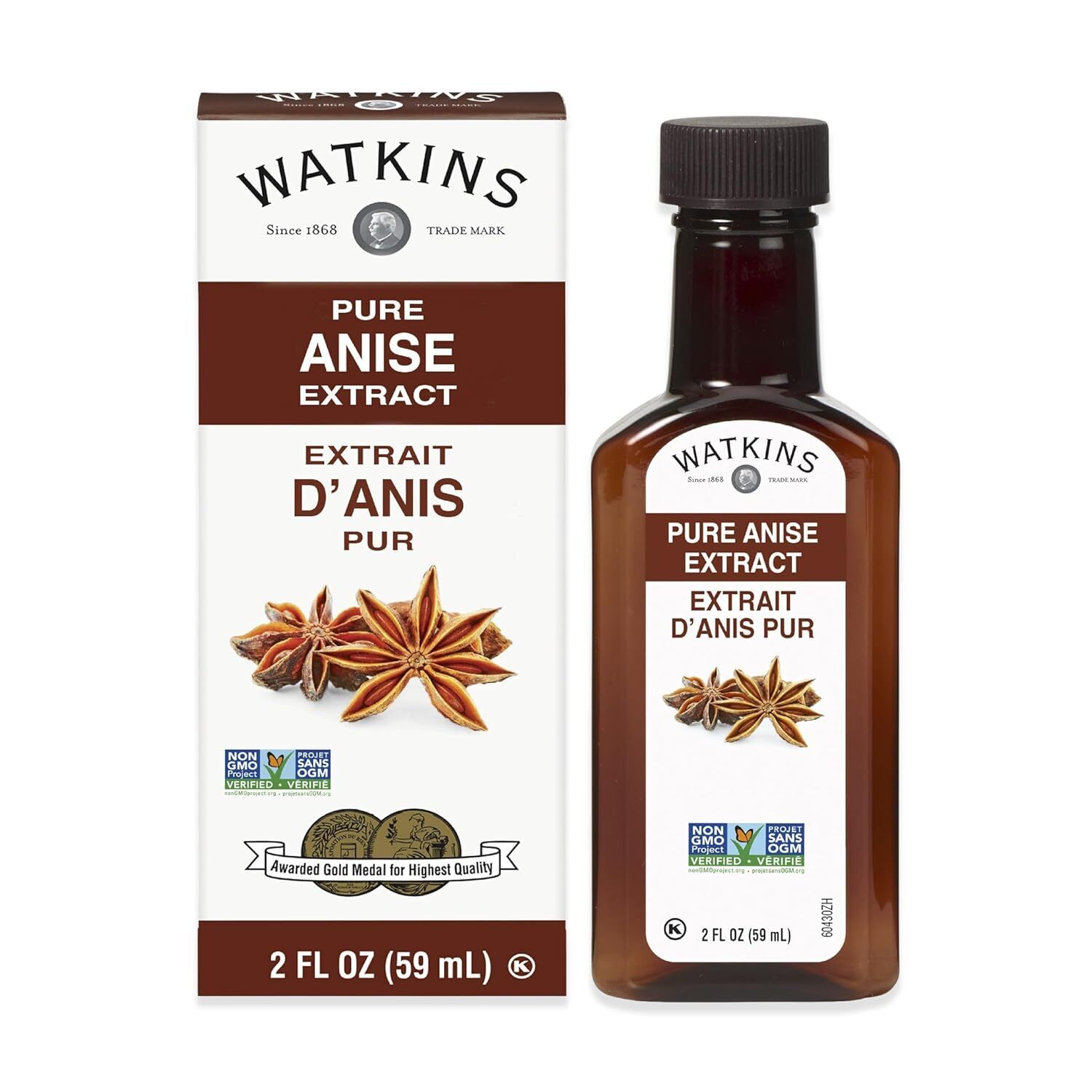 Watkins Pure Anise Extract, Non-GMO, Kosher, 2 oz. 2 Fl Oz (Pack of 1) 