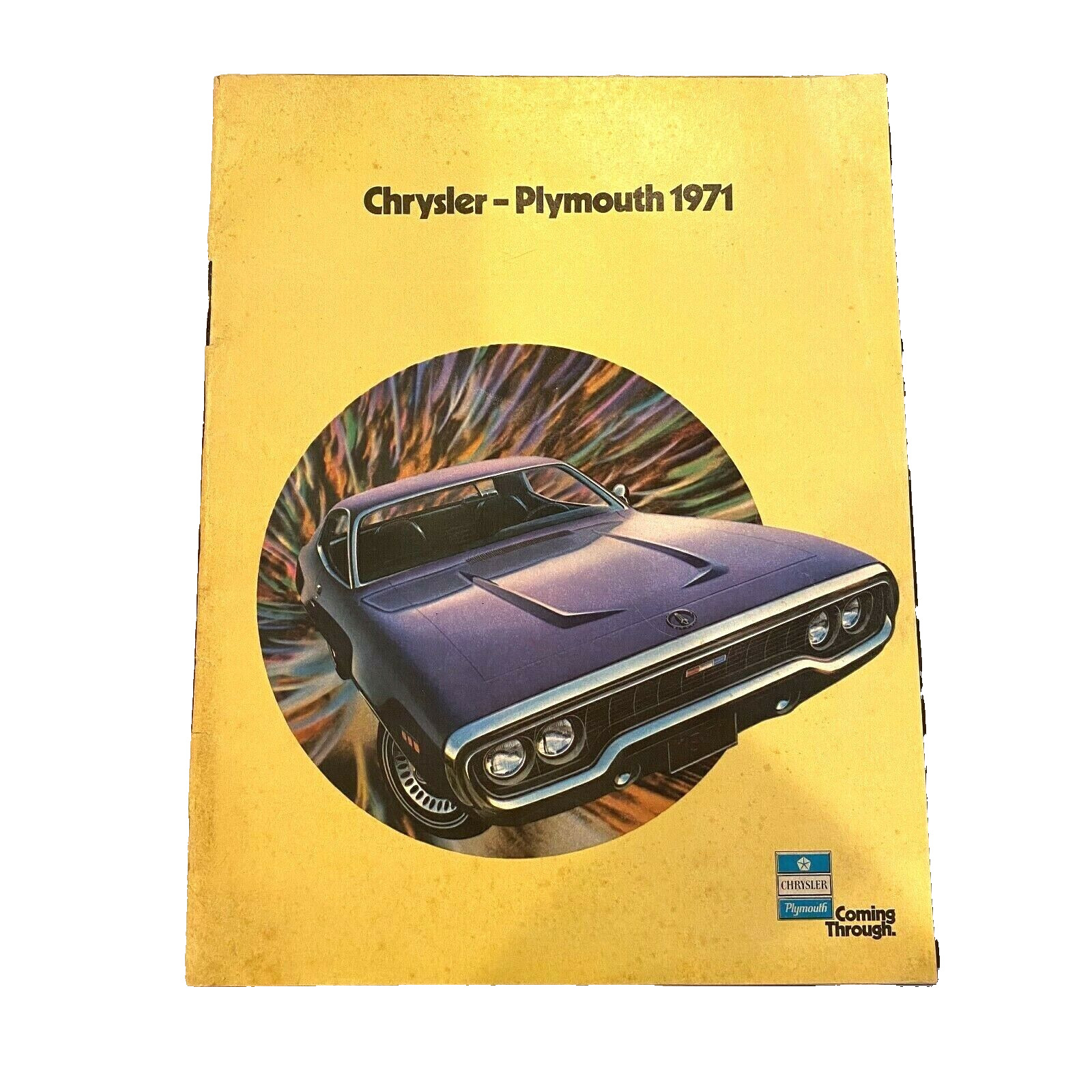 1971 Chrysler Plymouth Advertising Booklet Models & Options Color Illustration