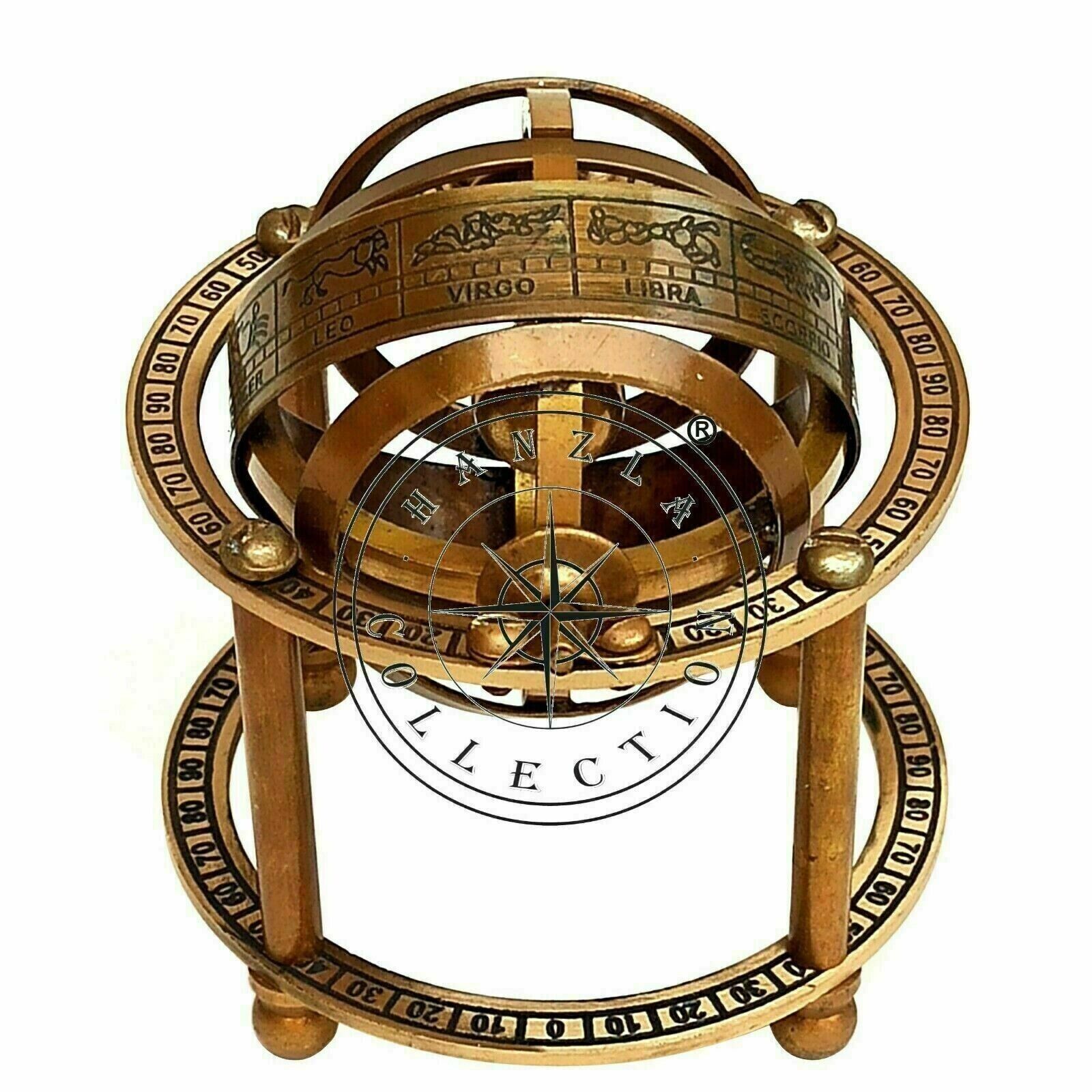 Armillary Brass Sphere Astrolabe Maritime Nautical
