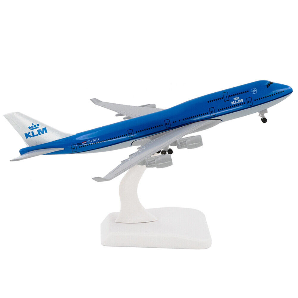 20cm Aircraft KLM Royal Dutch Airlines Boeing 747 with Wheel B747 Plane Model
