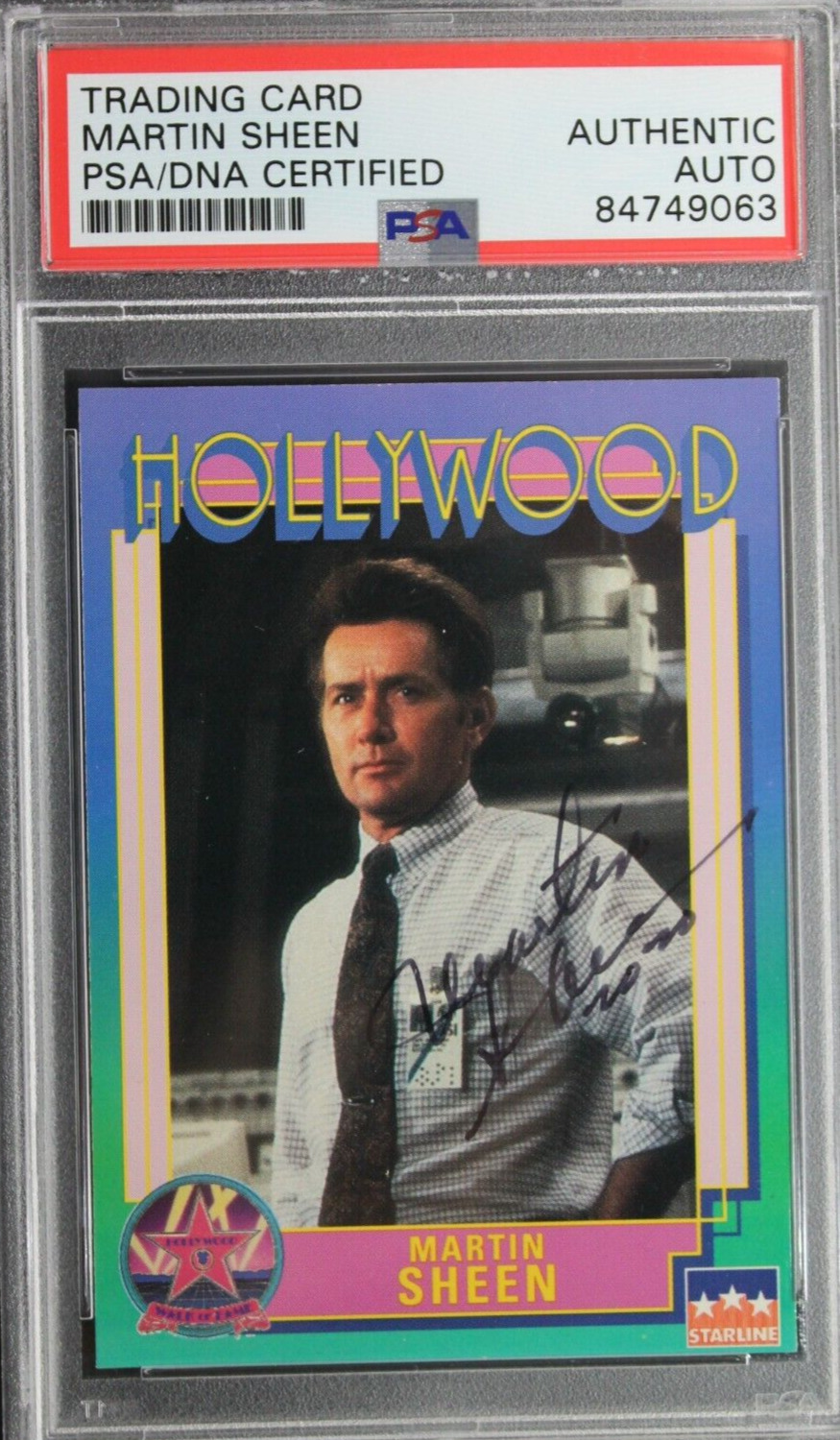 Martin Sheen Hollywood Actor Signed 1991 Starline PSA Authentic Autograph Card